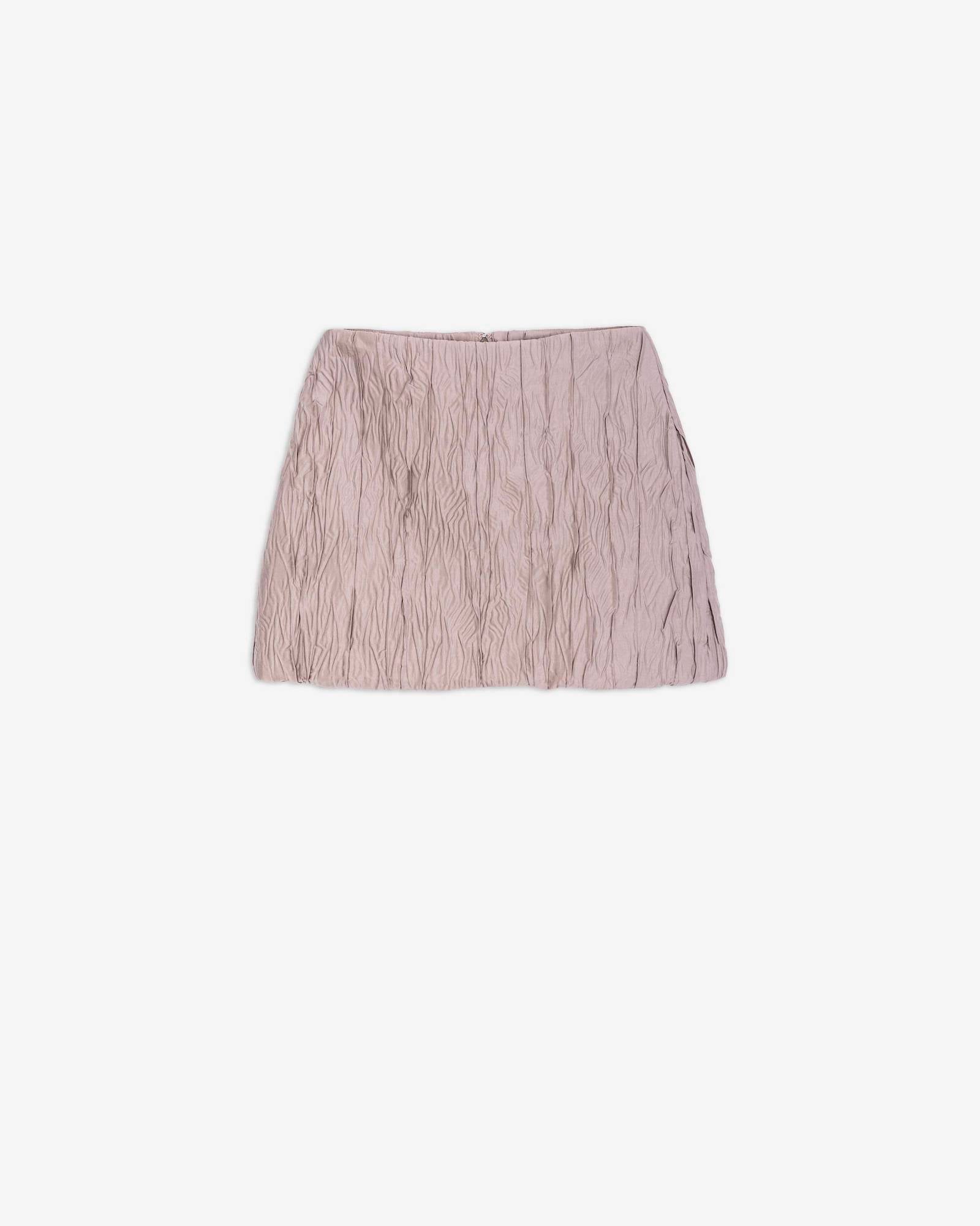 CRINKLE SILK MINI SKIRT