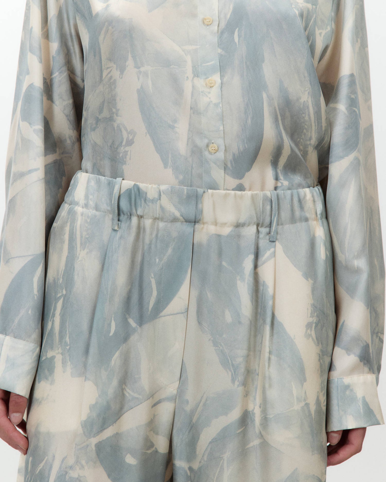 PRINTED SILK TROUSERS