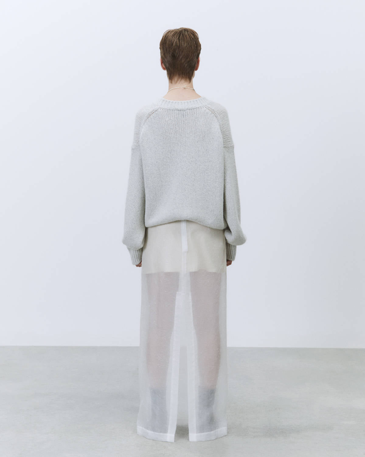 FRINGE-EFFECT ORGANZA SKIRT