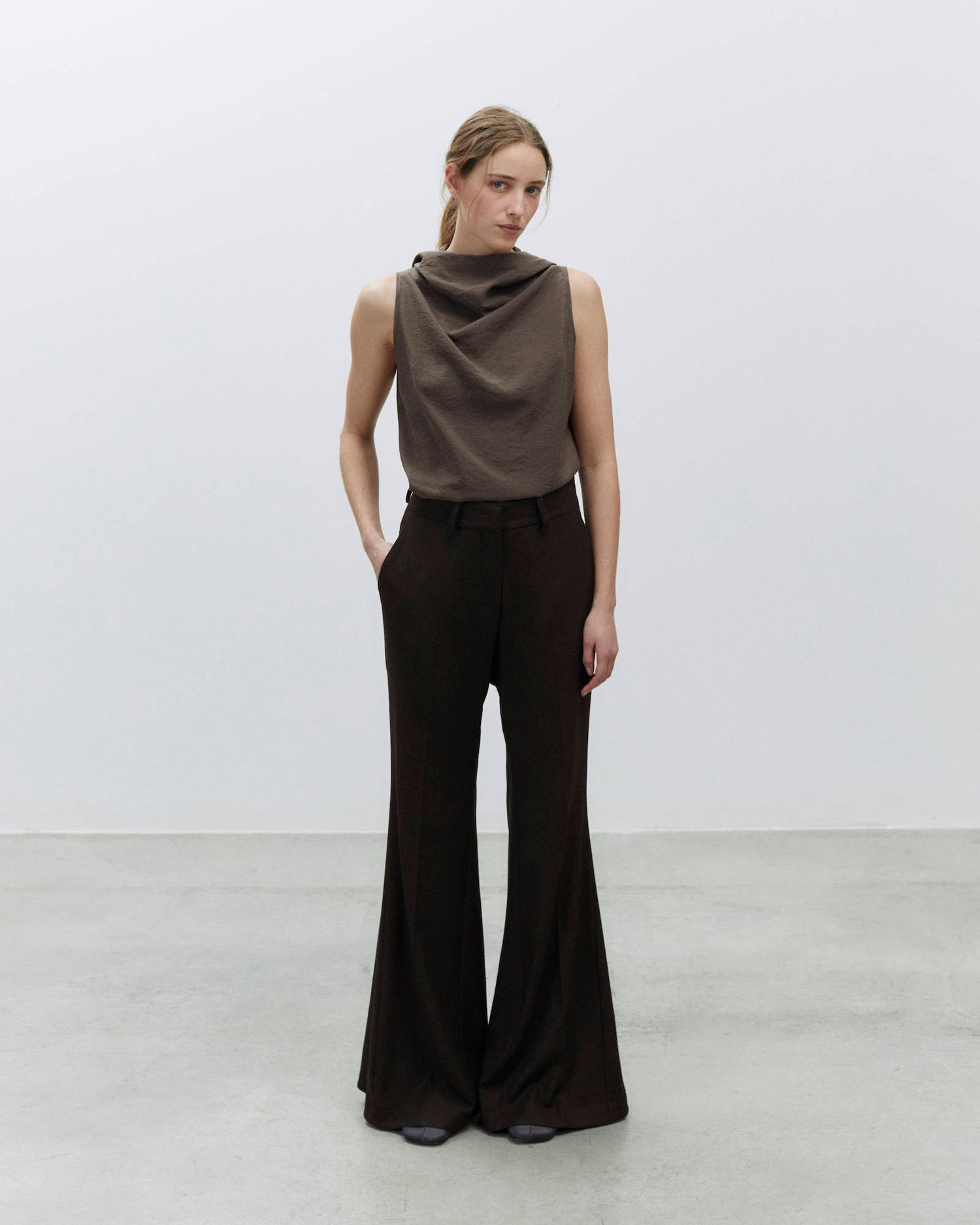 FLARE WOOL PANTS