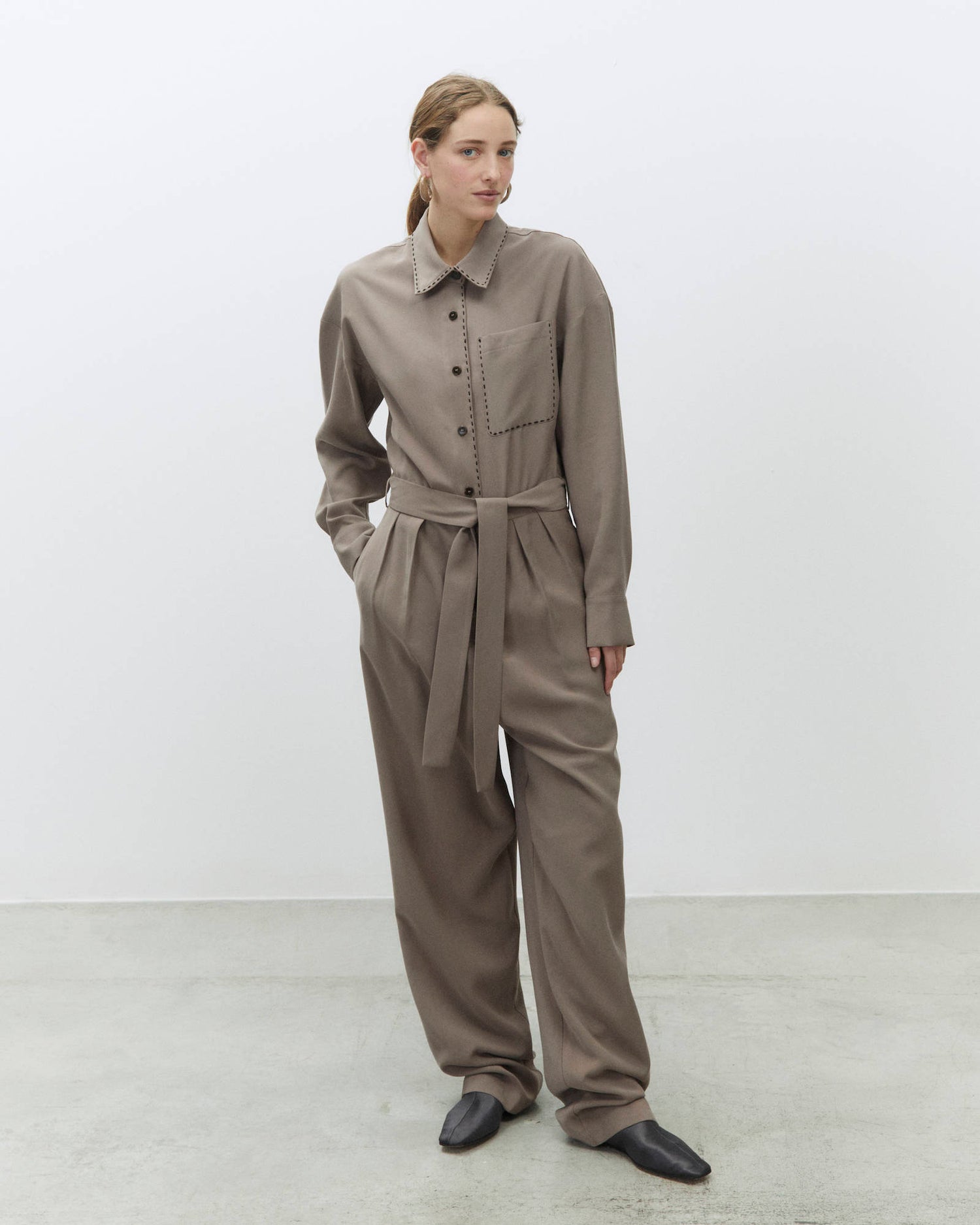 CUPRO EFFECT JUMPSUIT