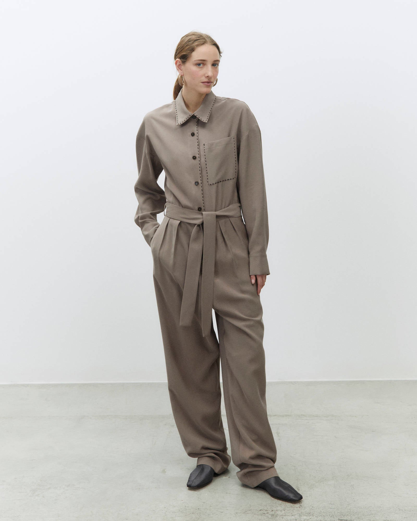 CUPRO EFFECT JUMPSUIT