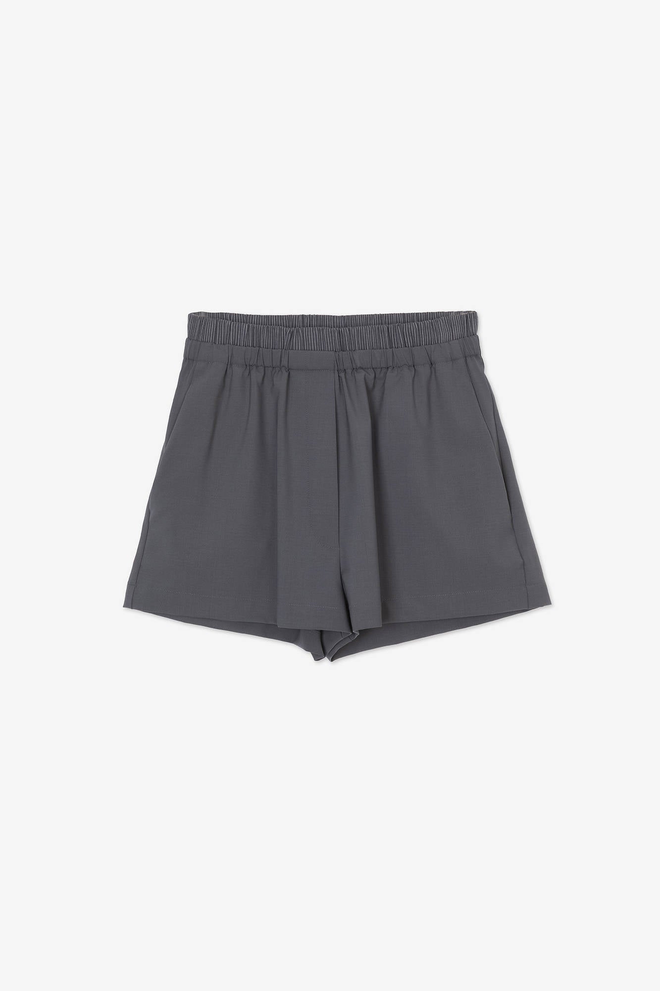 SHORTS WOOL CANVAS Smoke