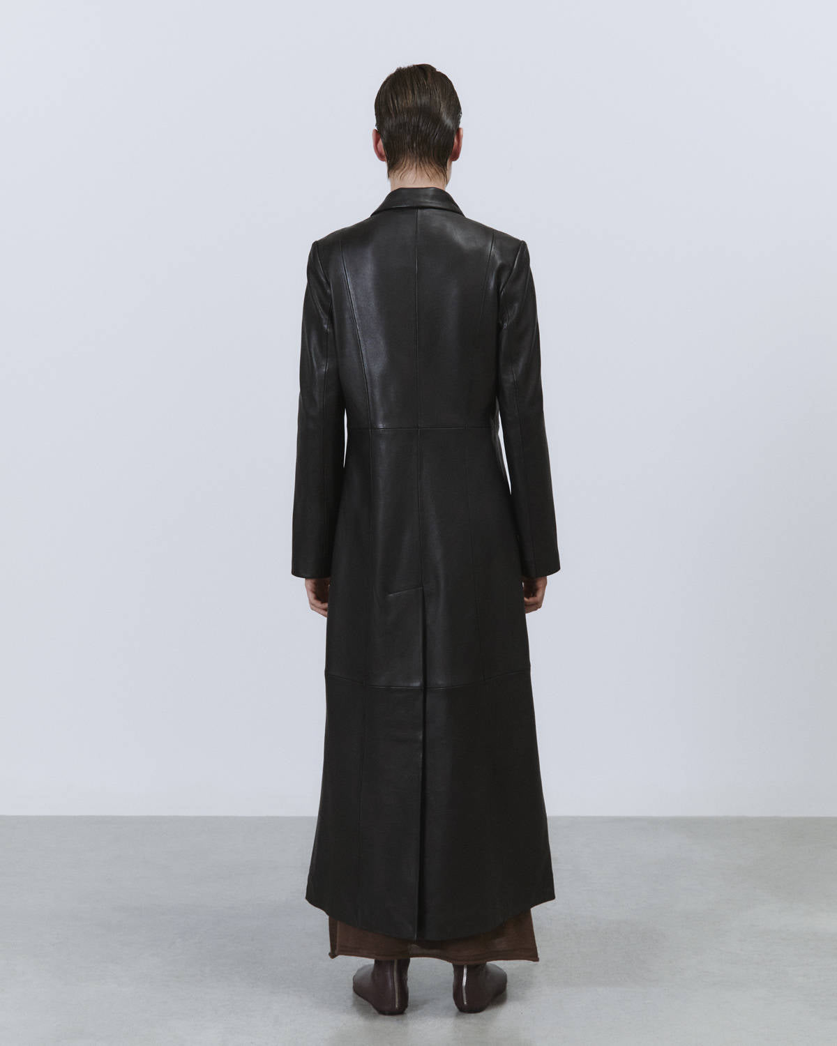 LONG LEATHER COAT