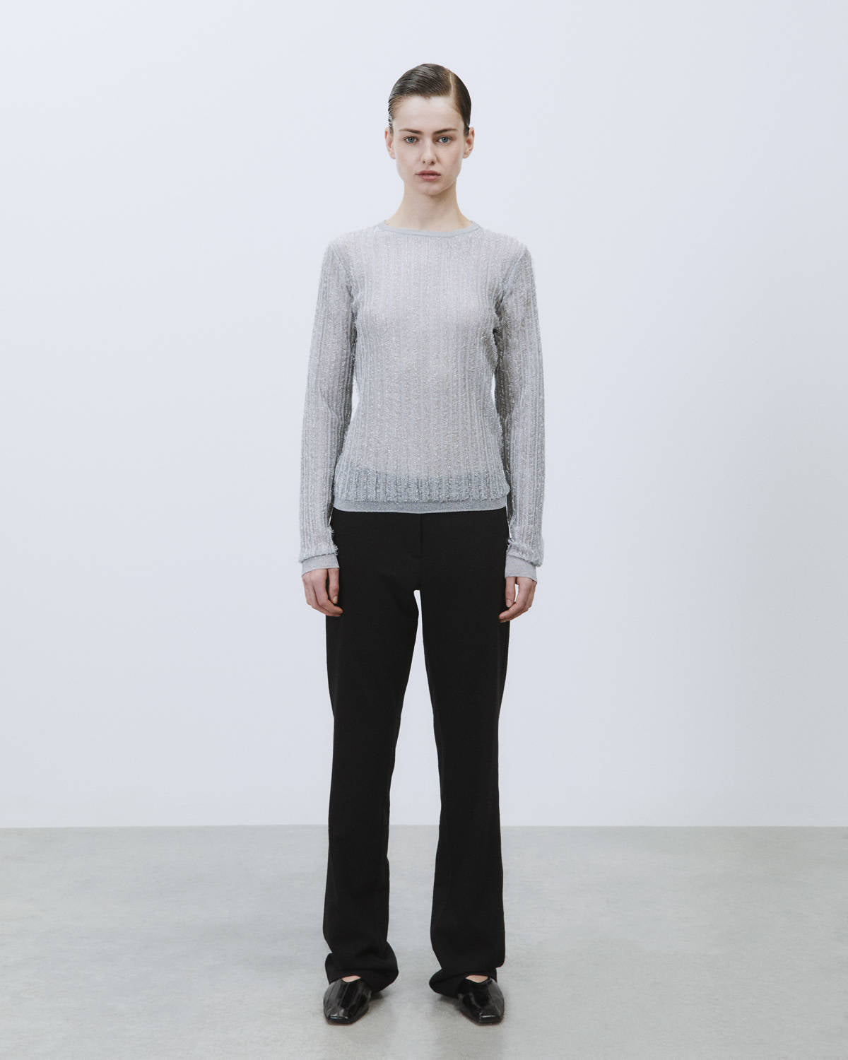TRANSPARENT LUREX SWEATER