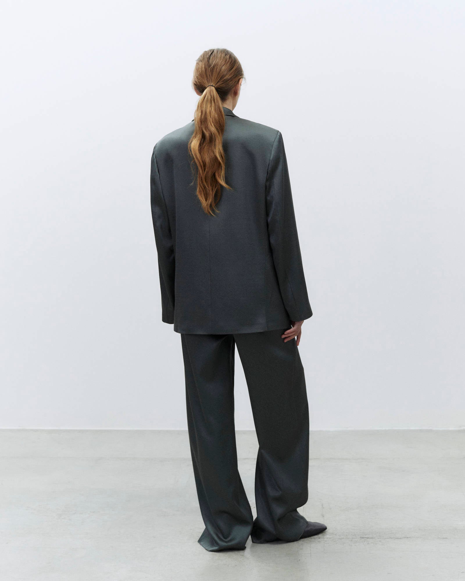 SINGLE-BREASTED SATIN BLAZER