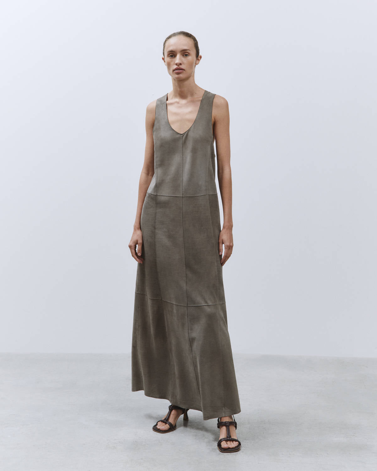 SUEDE DRESS Smoke