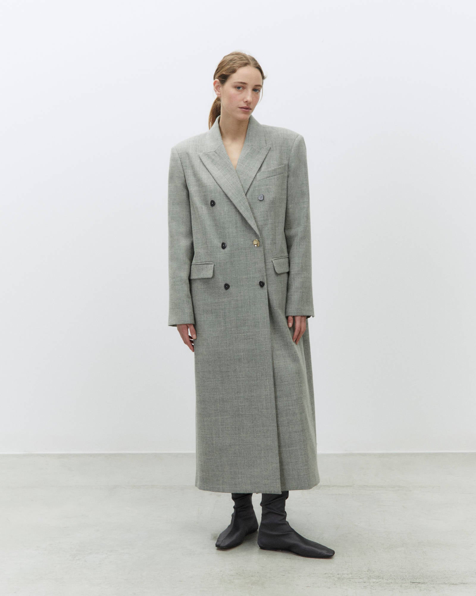 LONG WOOL GRANIGLIA COAT
