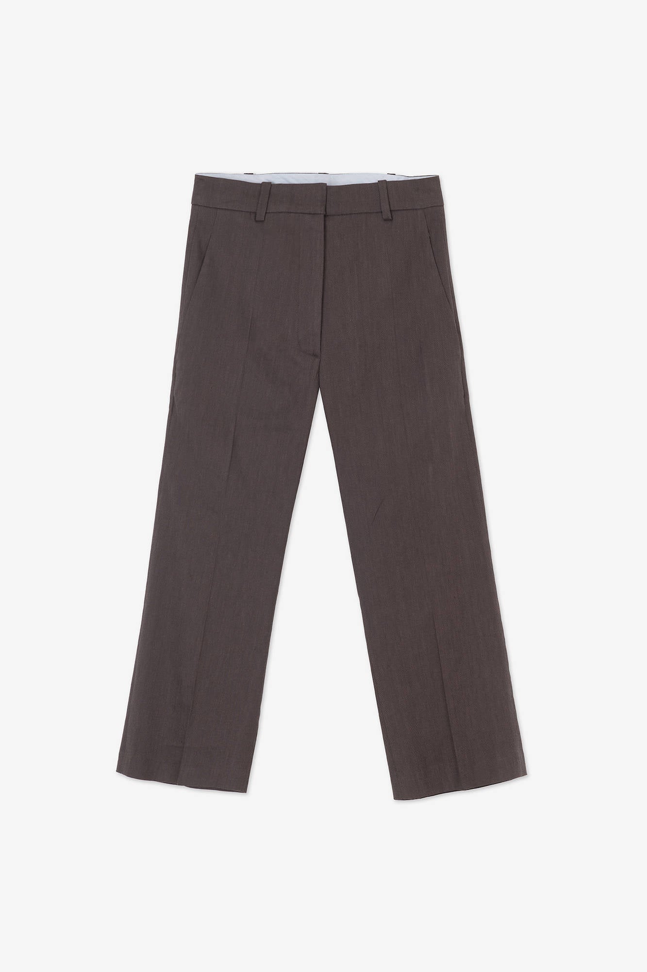 CAPRI TROUSERS STRETCH LINEN Choco