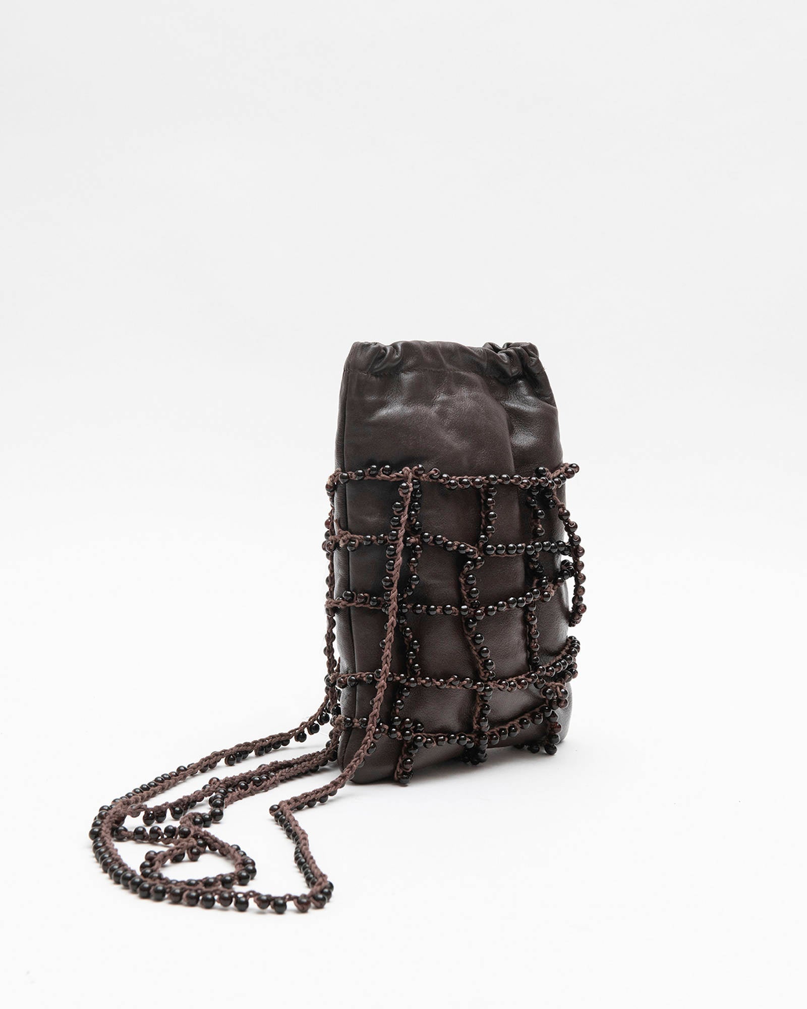 MINI BAG BEADS CROCHET Choco