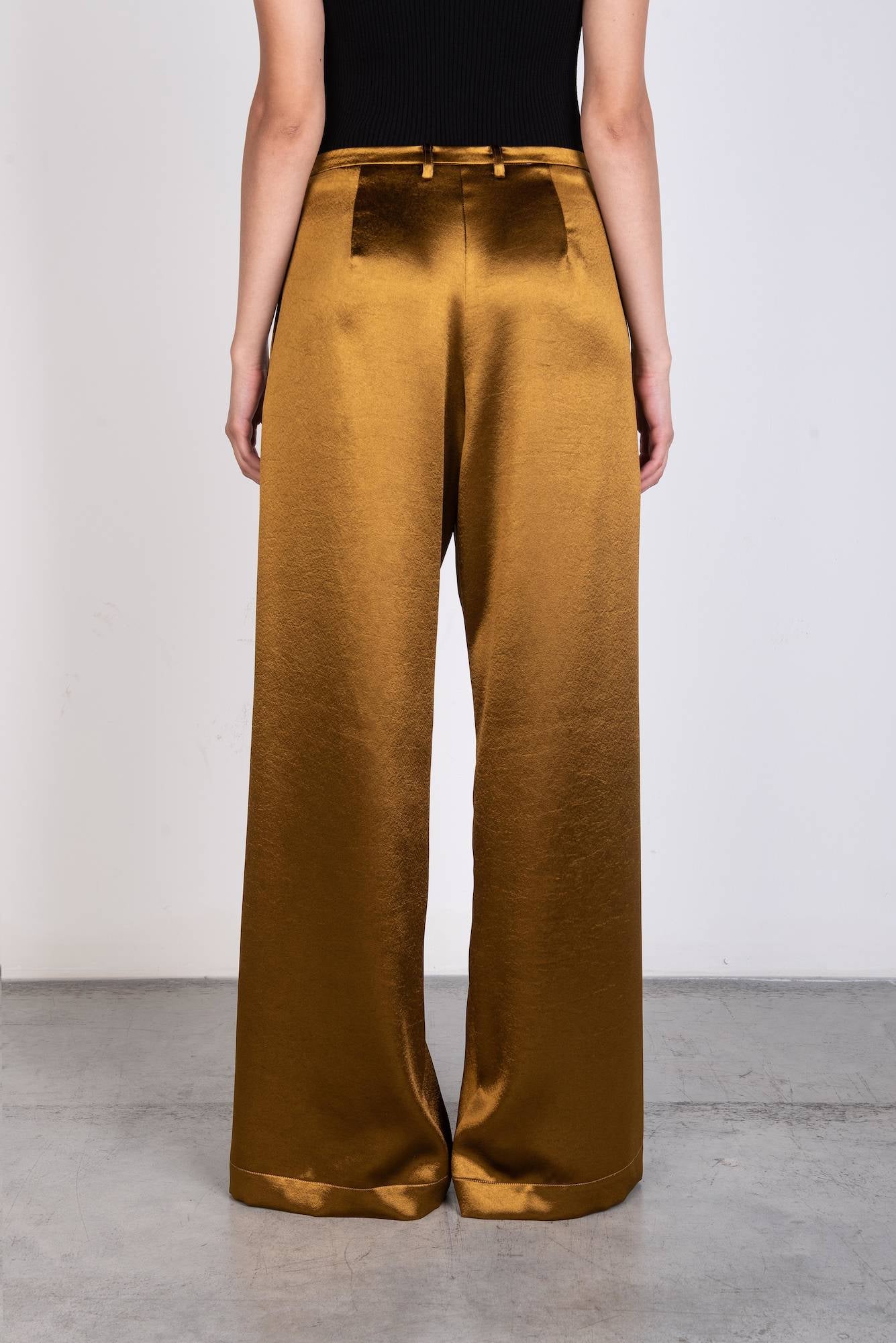 SHINY WIDE TROUSERS
