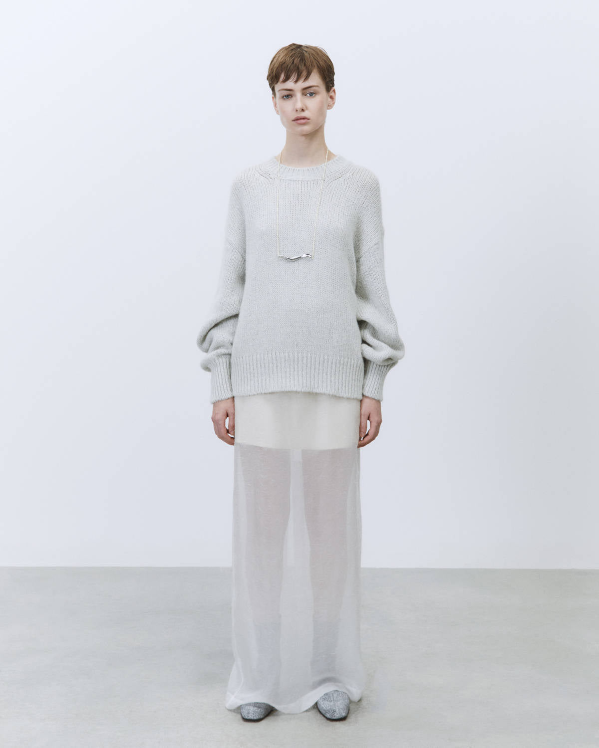 SHINY ALPACA BLEND SWEATER