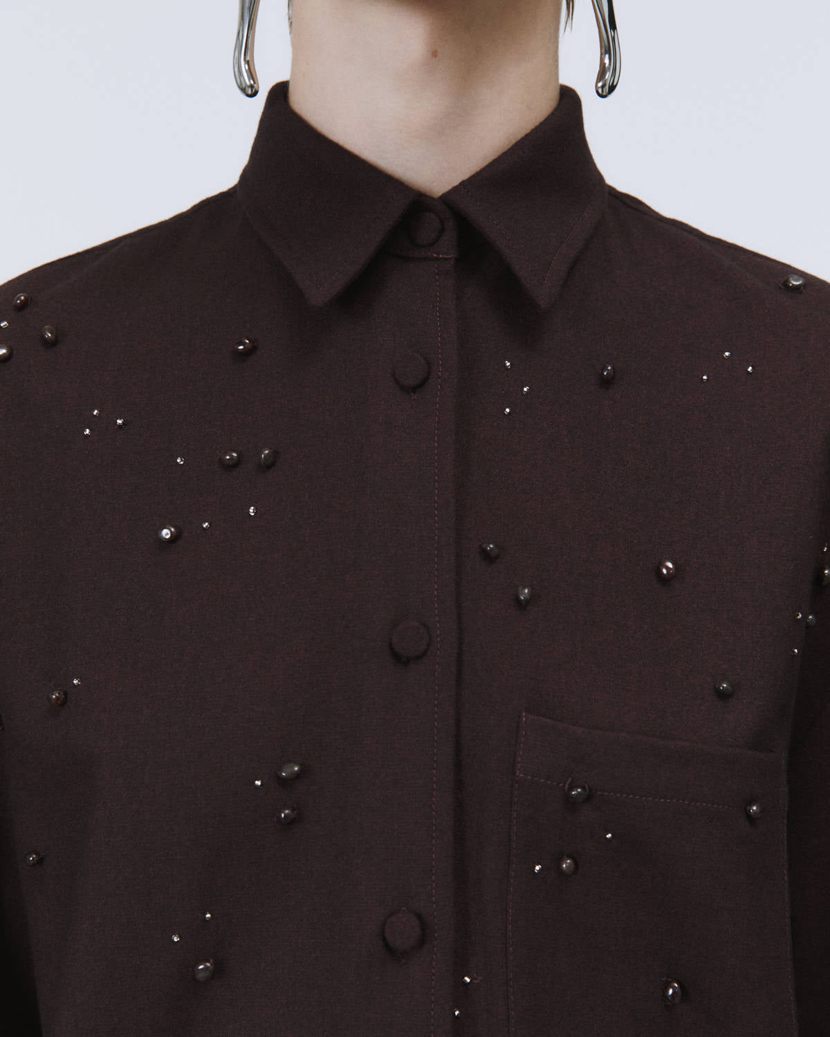 LONG EMBROIDERED FLANNEL SHIRT
