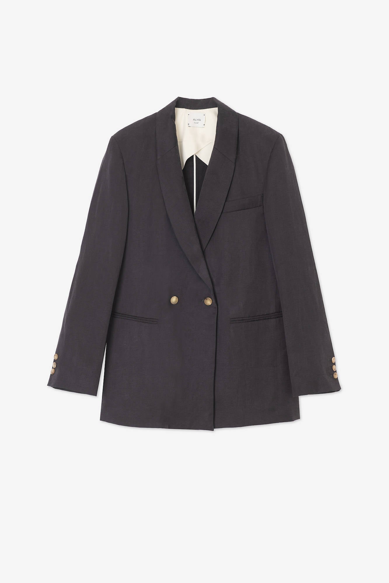 OVER BLAZER DOUBLE BREASTED Charcoal