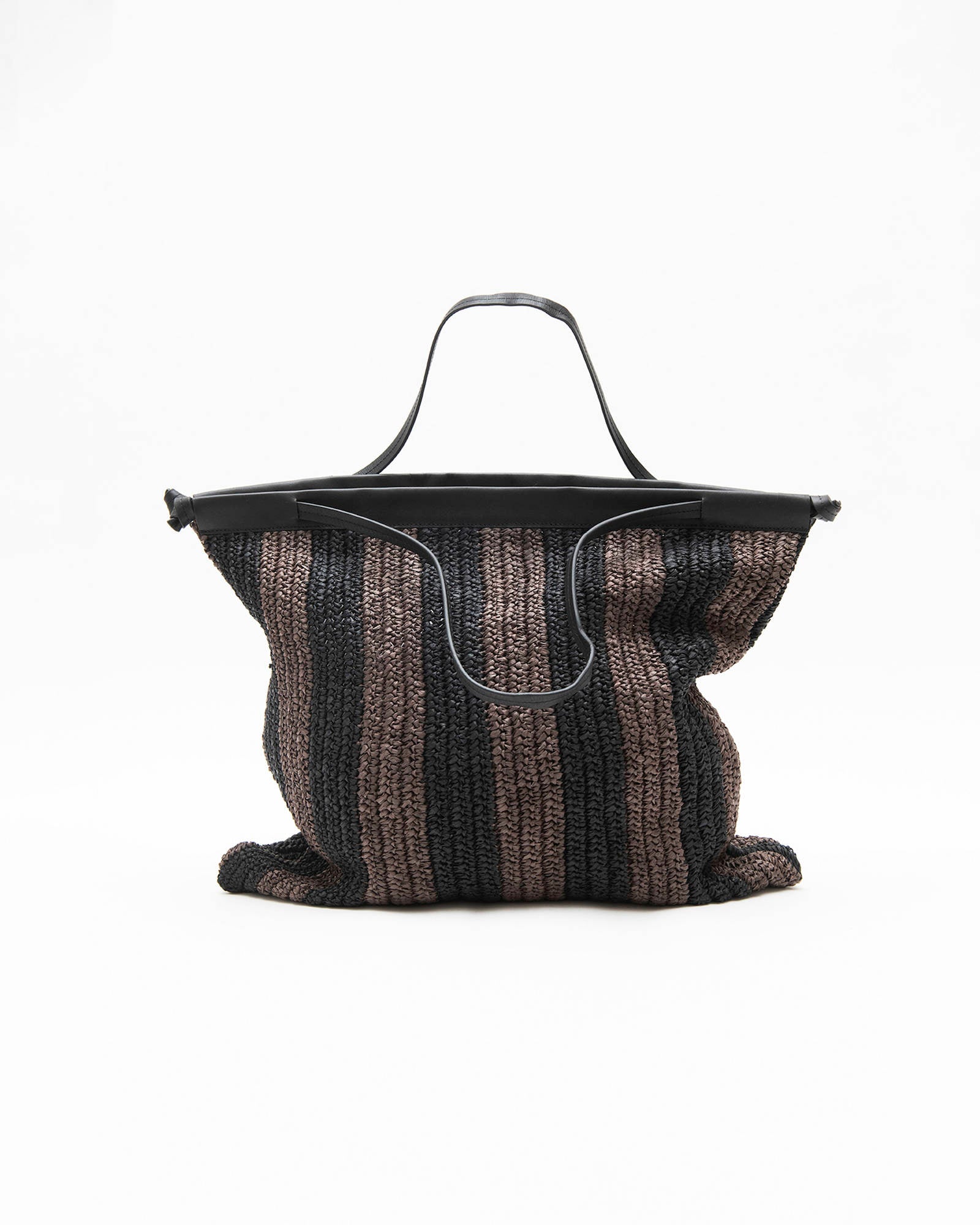 MAXI POUCH RAFFIA Choco