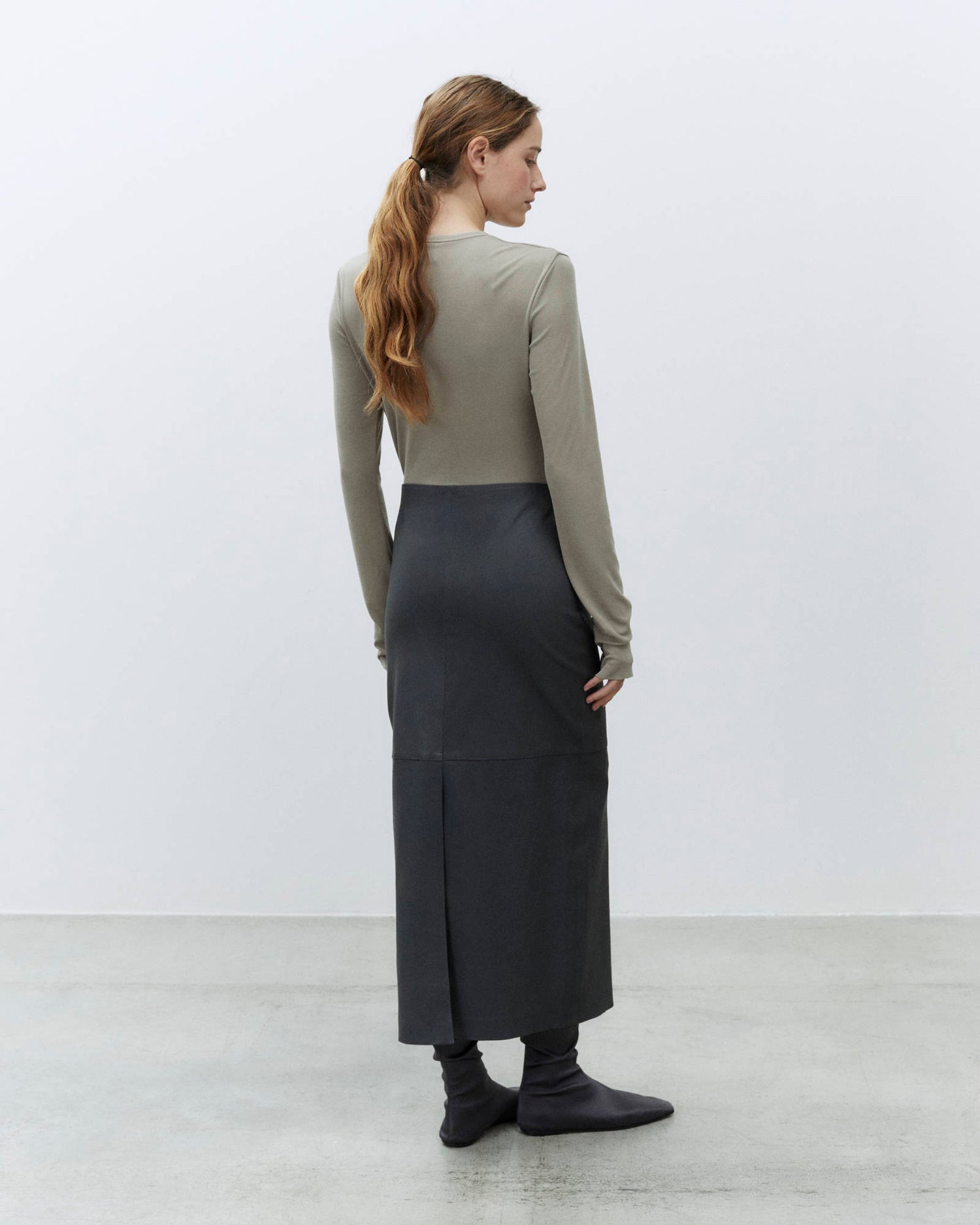 STRETCH LEATHER SKIRT