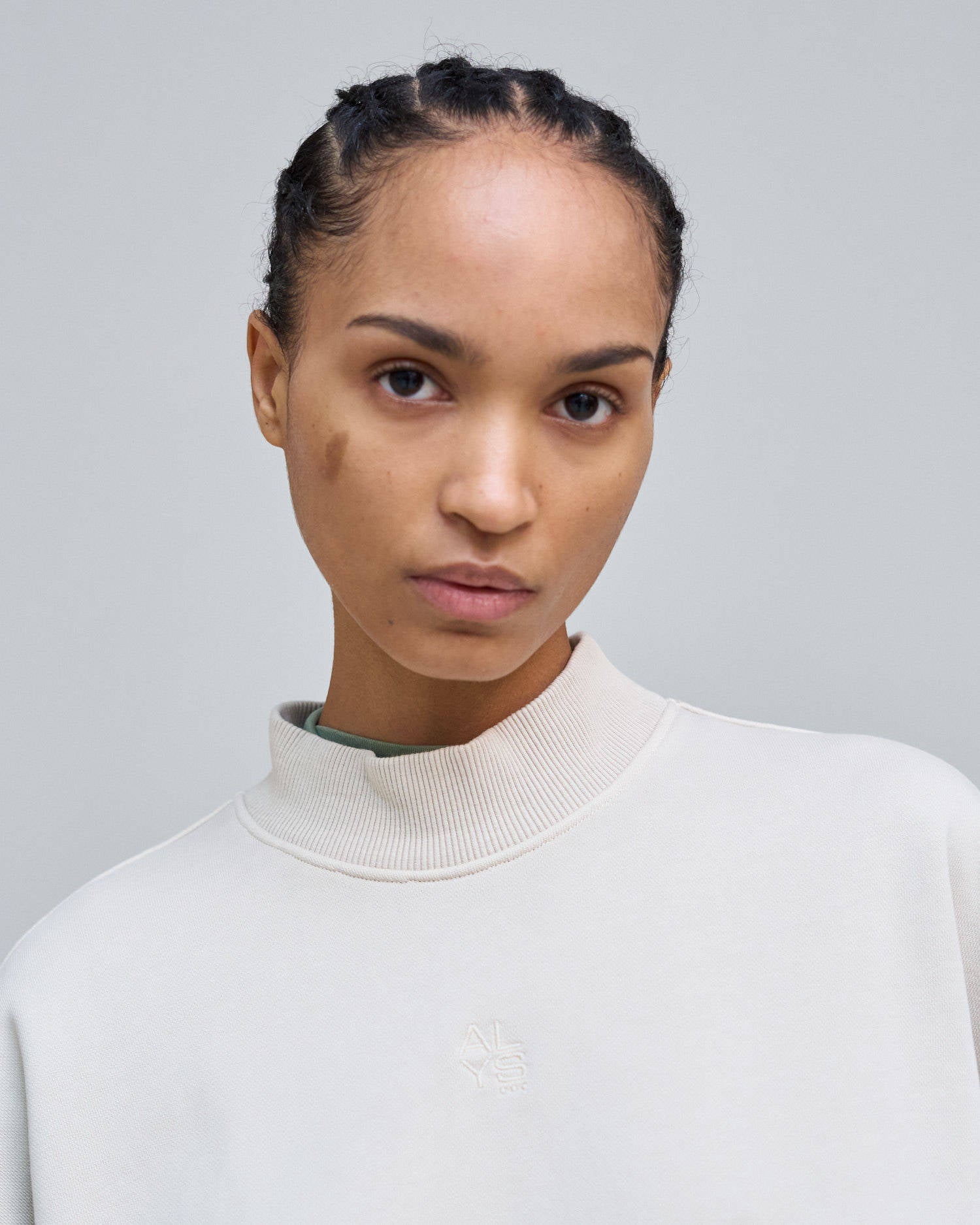 OVERSIZED SWEATSHIRT VEST WITH EMBROIDERY Sand