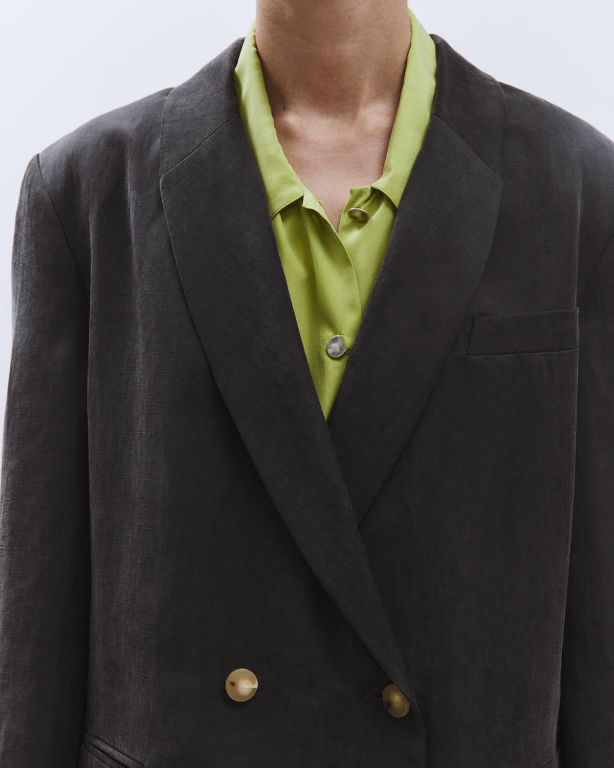 OVER BLAZER DOUBLE BREASTED Charcoal