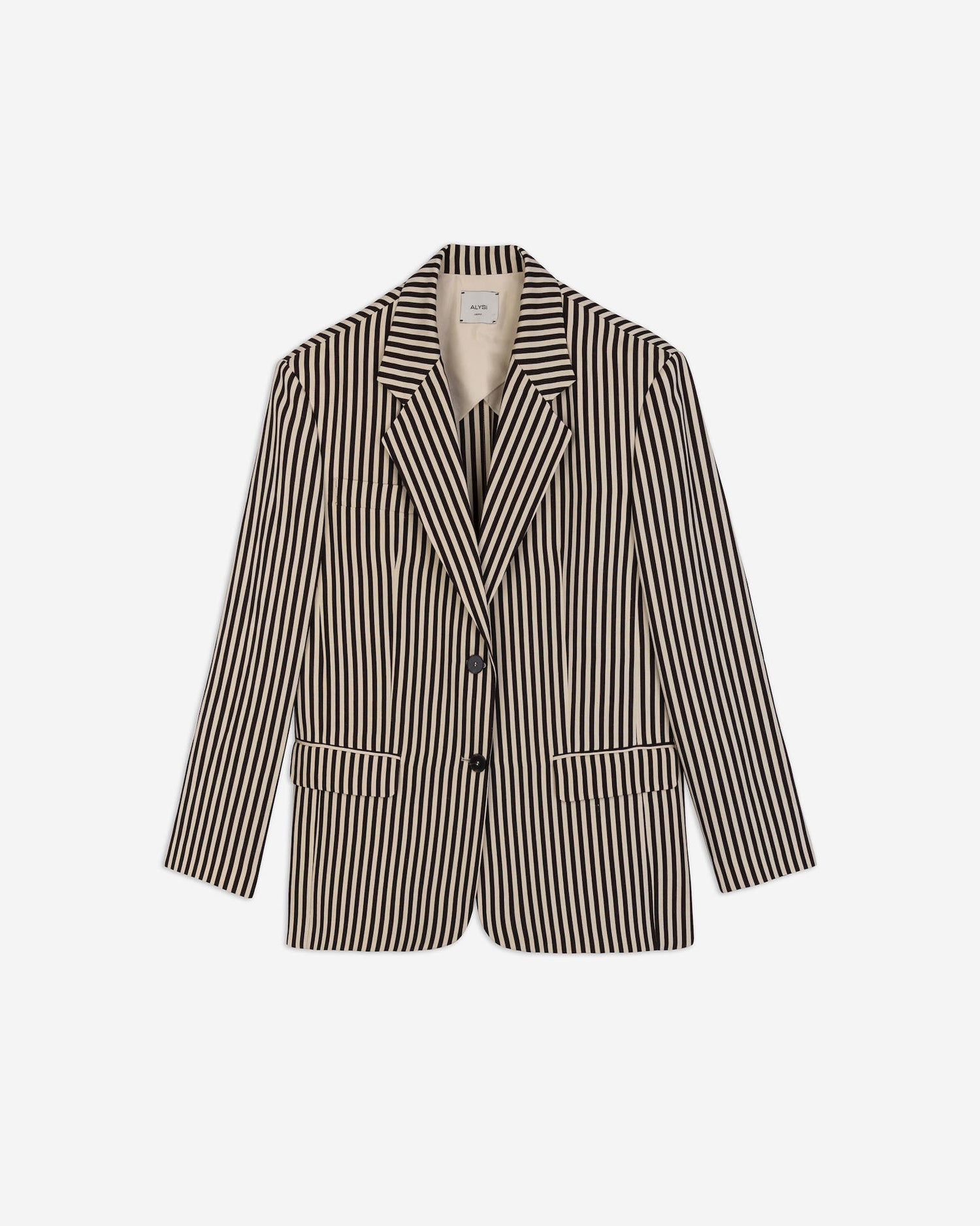 SINGLE-BREASTED STRIPED BLAZER