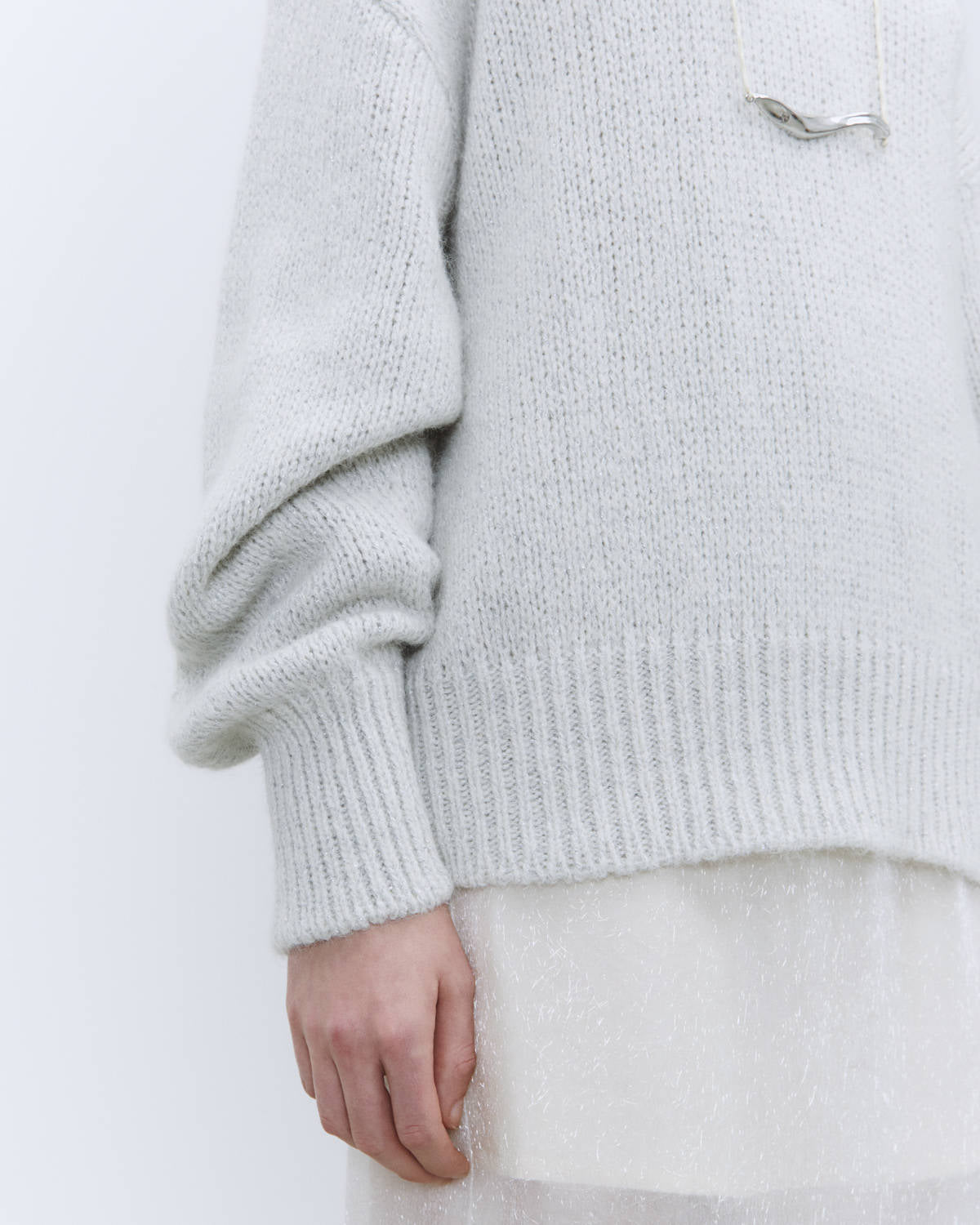 SHINY ALPACA BLEND SWEATER