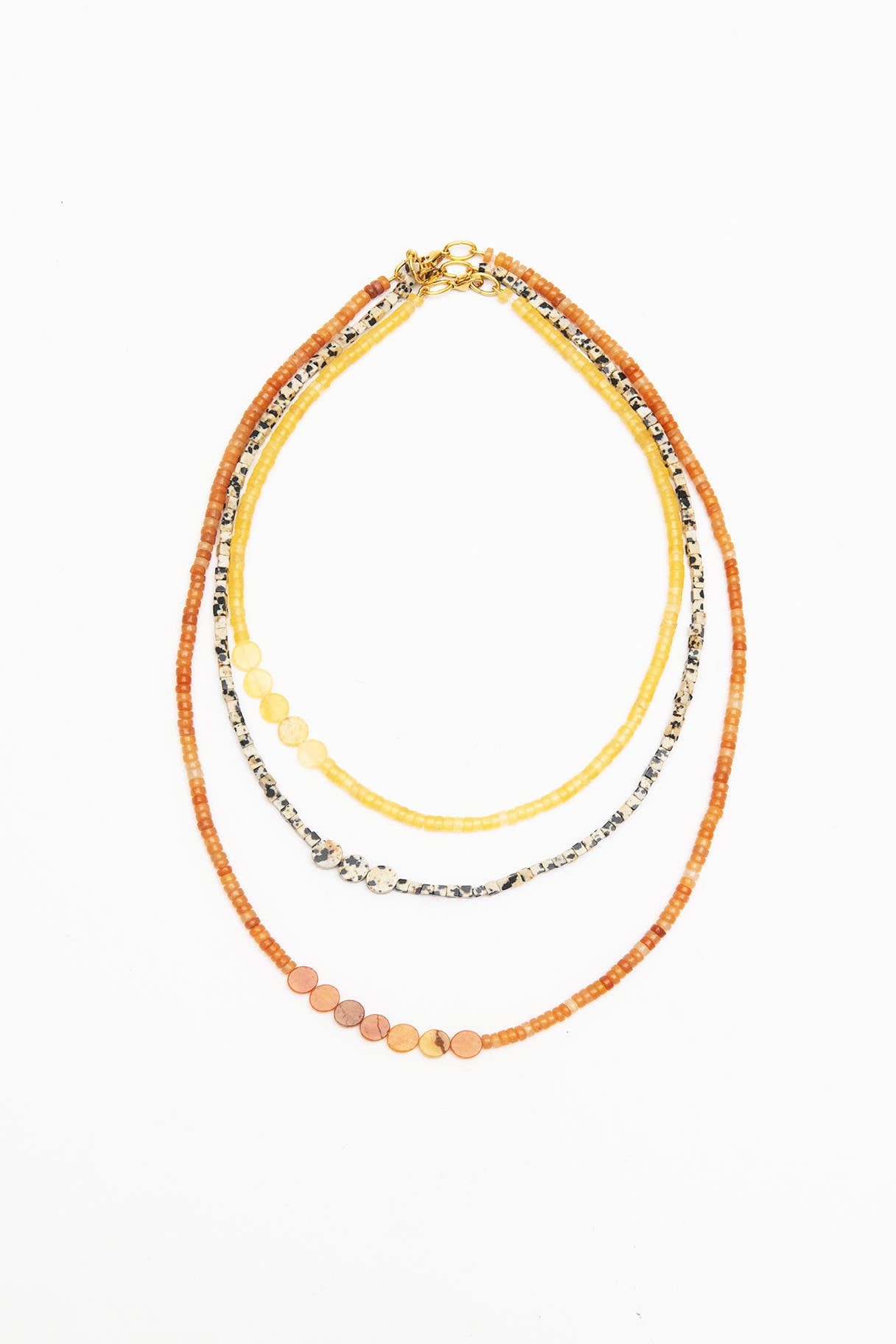 NATURAL STONE NECKLACE YELLOW AVENTURINE Yellow