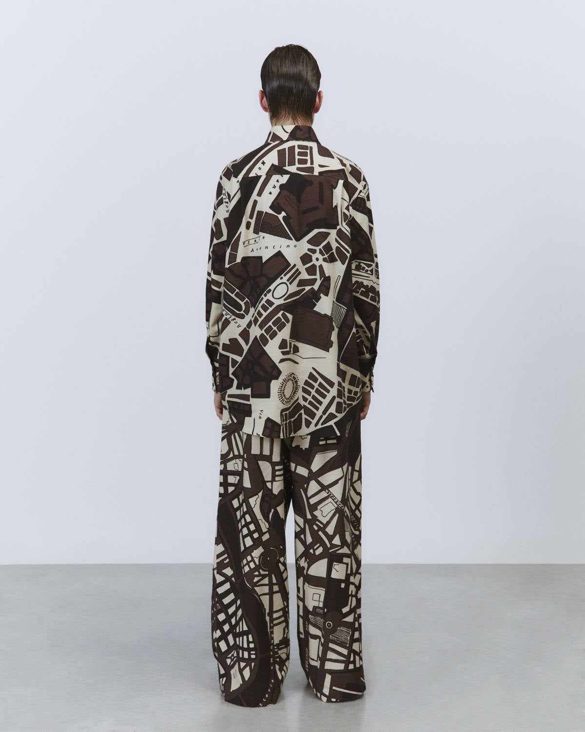 HIGH NECK PRINTED JERSEY SWEATER