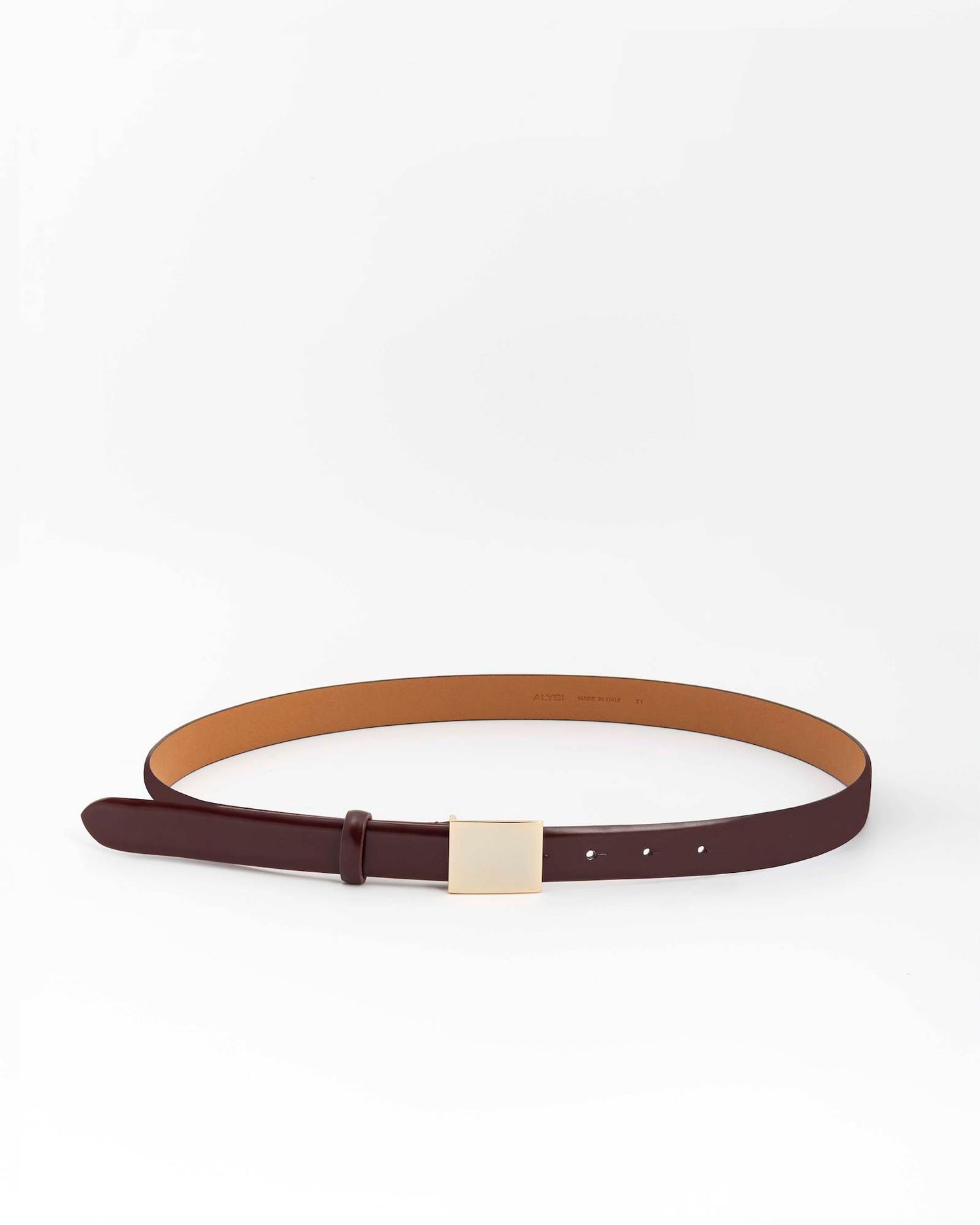 LEATHER BELT WITH METAL BUCKLE