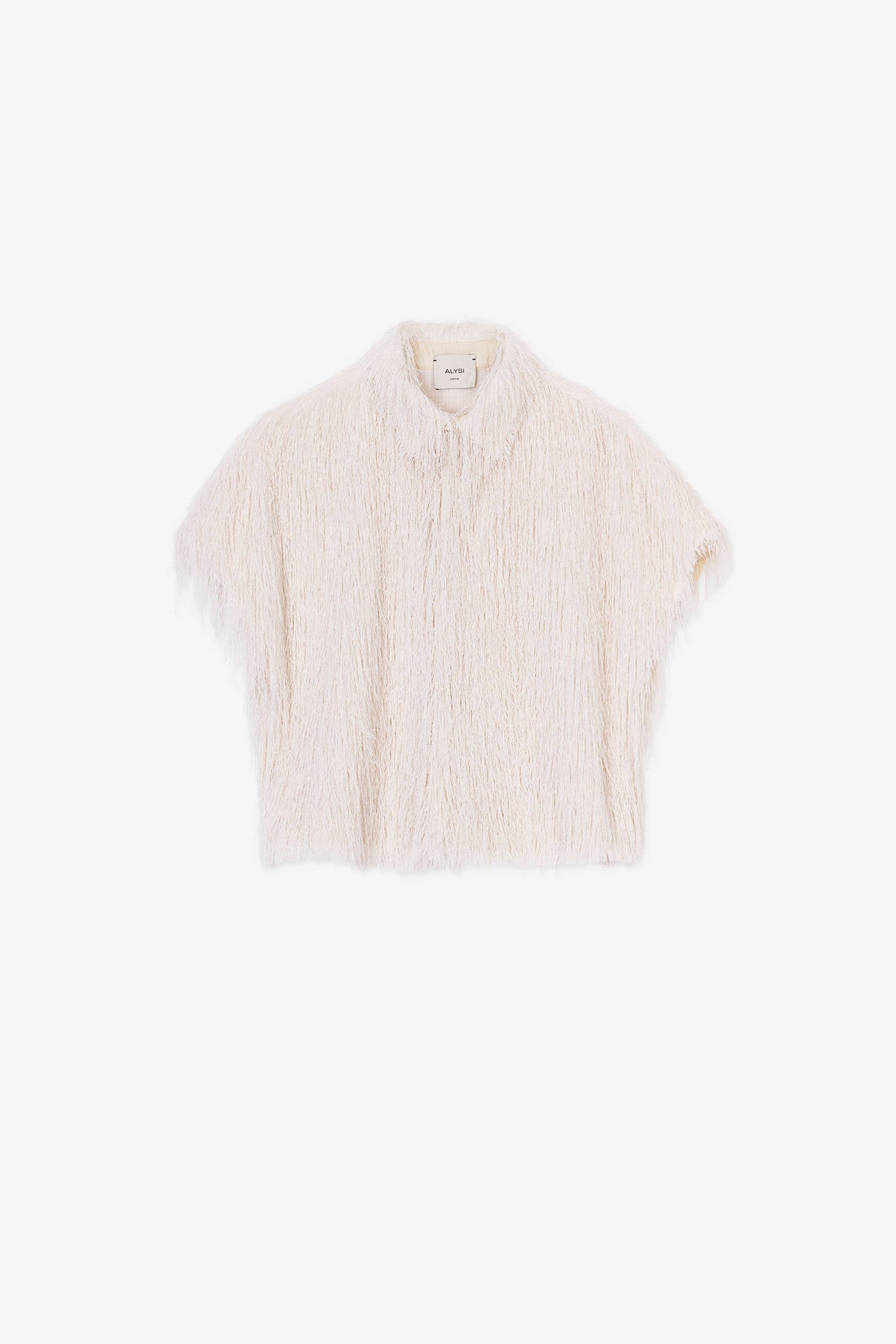 FRINGED FABRIC BOXY SHIRT