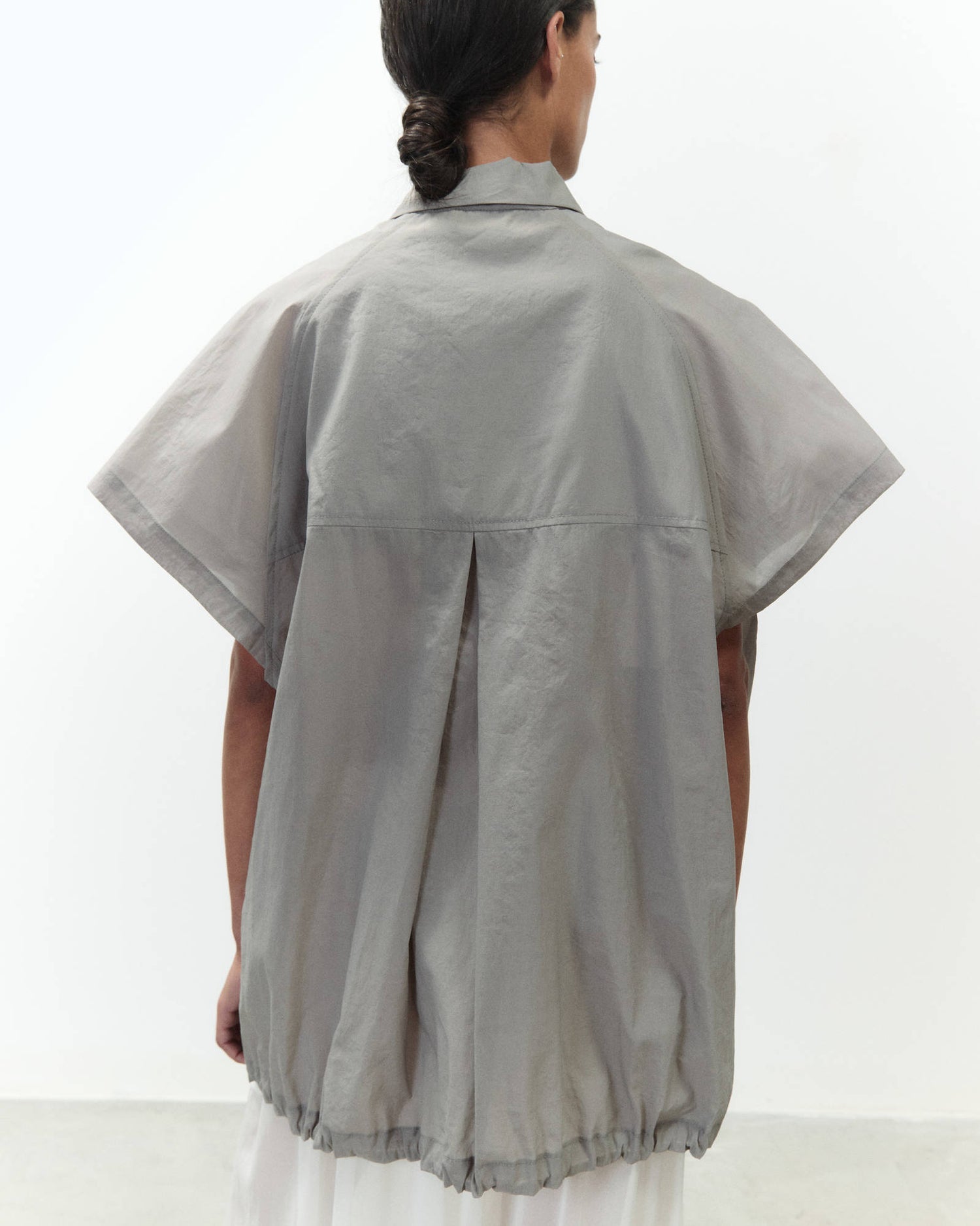 SLEEVELESS ORGANZA BOMBER JACKET