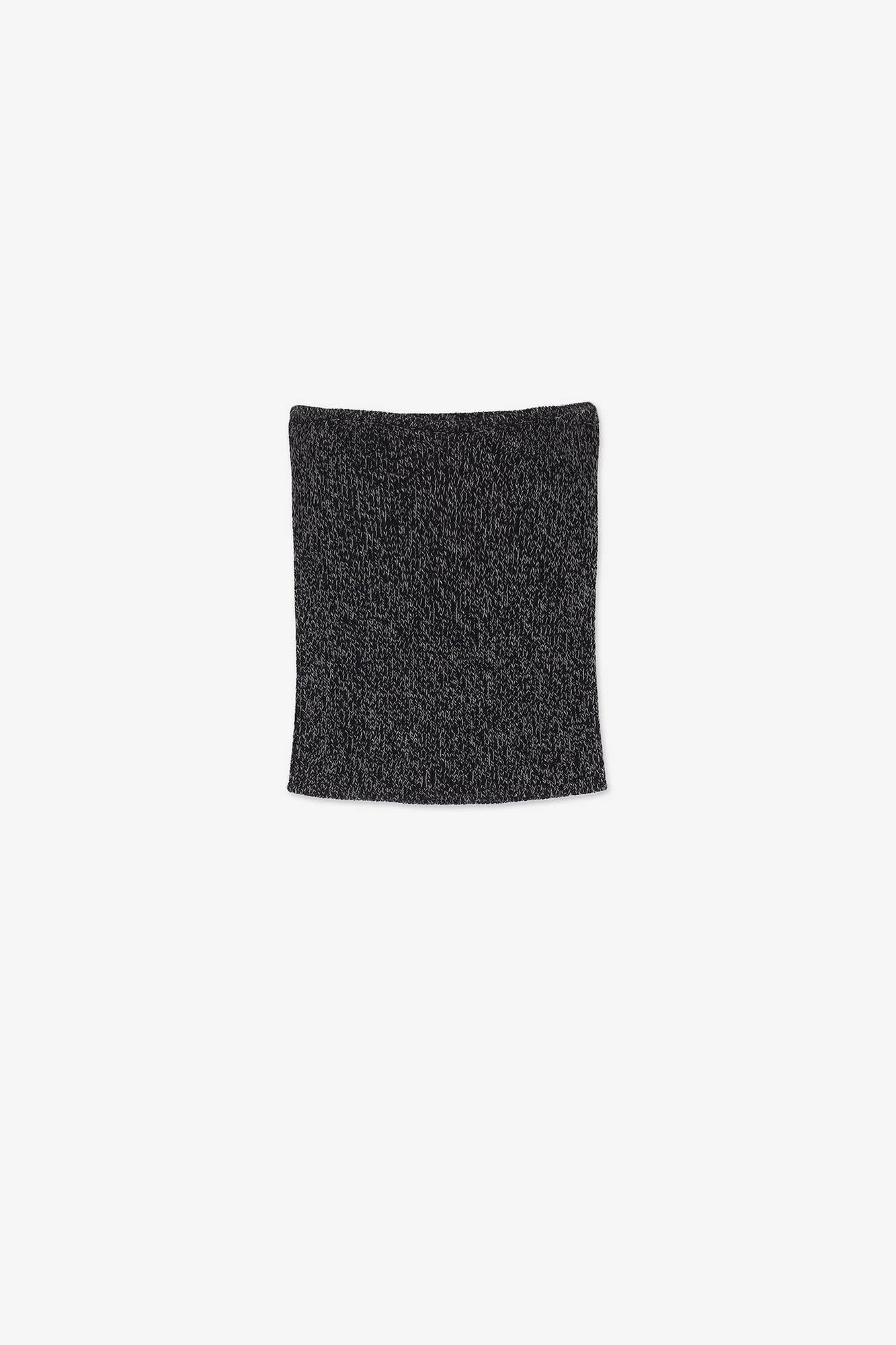 GRAINY MESH BUSTIER TOP Black