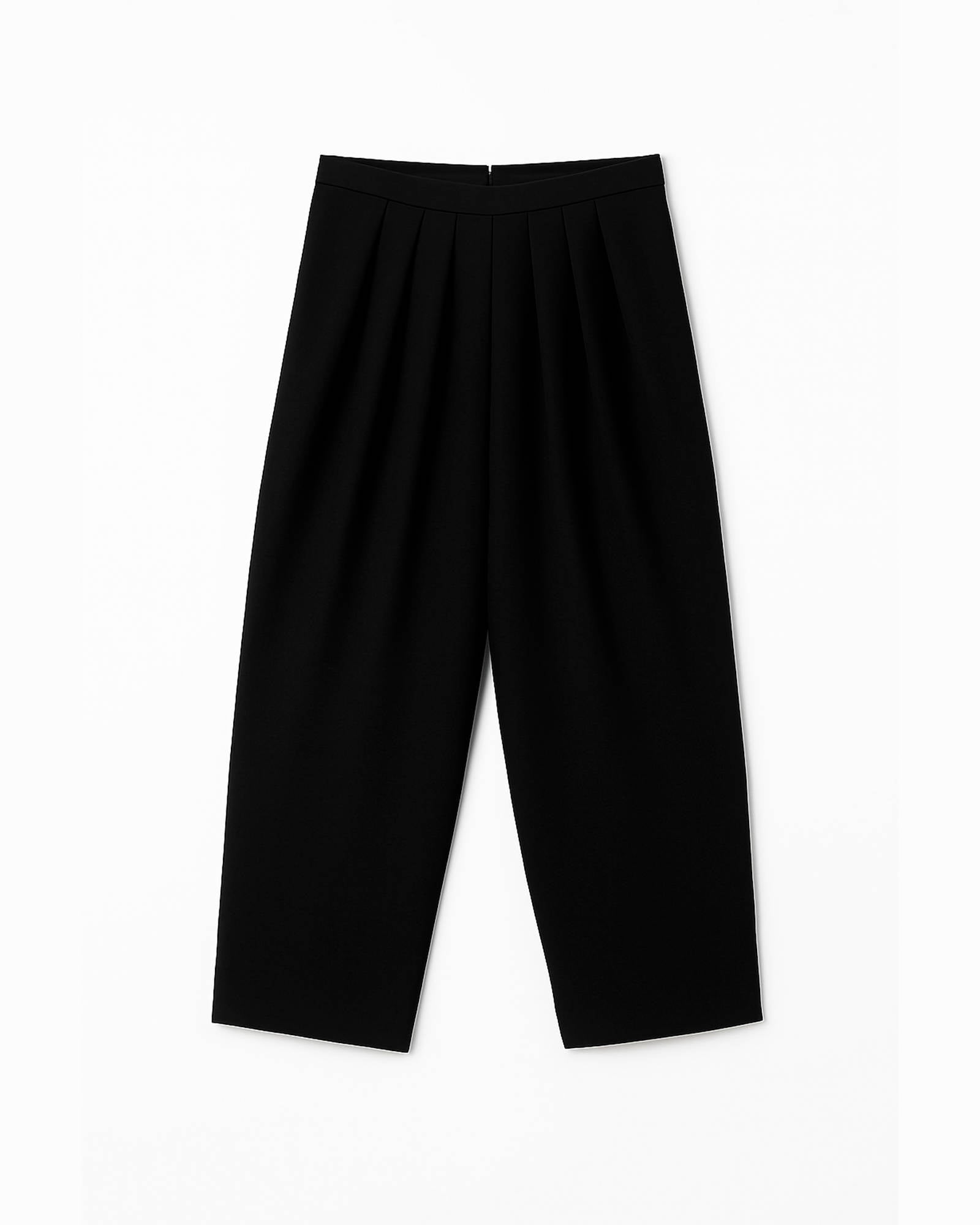 PANTALONE POPELINE A PIEGHE