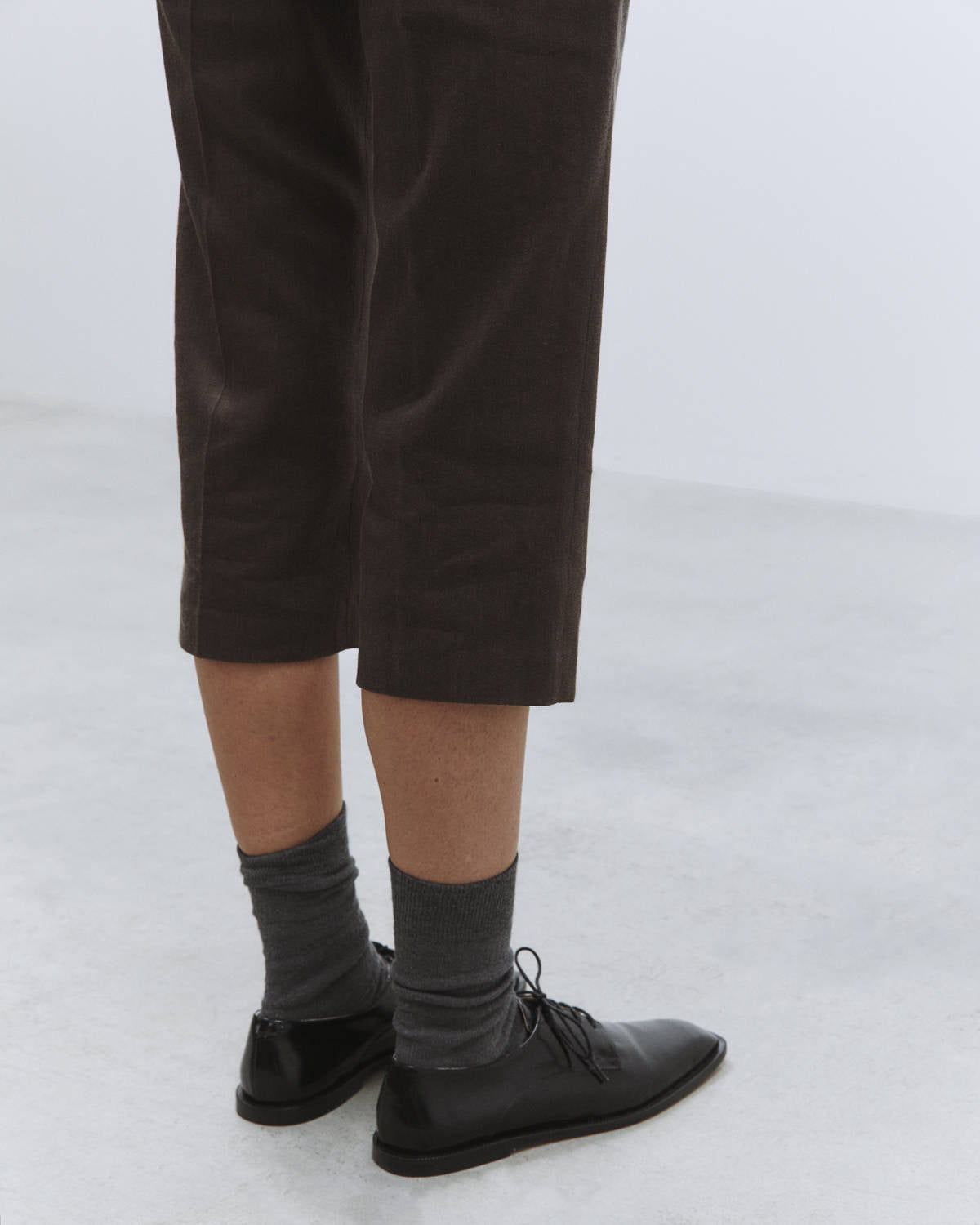 CAPRI TROUSERS STRETCH LINEN Choco