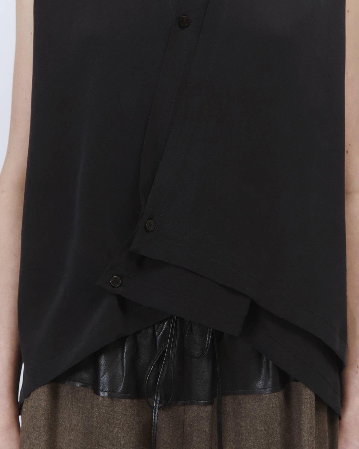 ASYMMETRIC SILK TOP