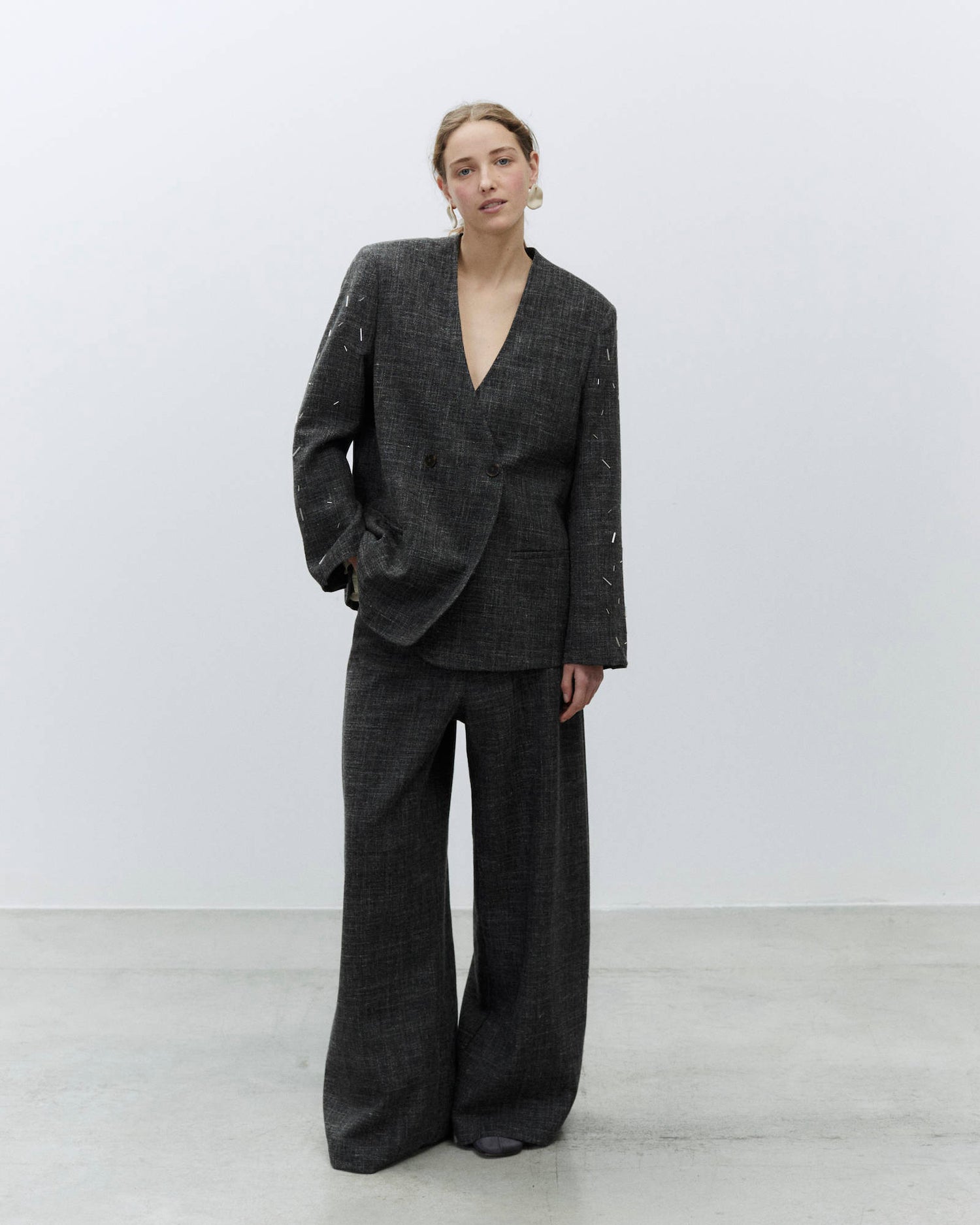 WOOL EMBROIDERY JACKET