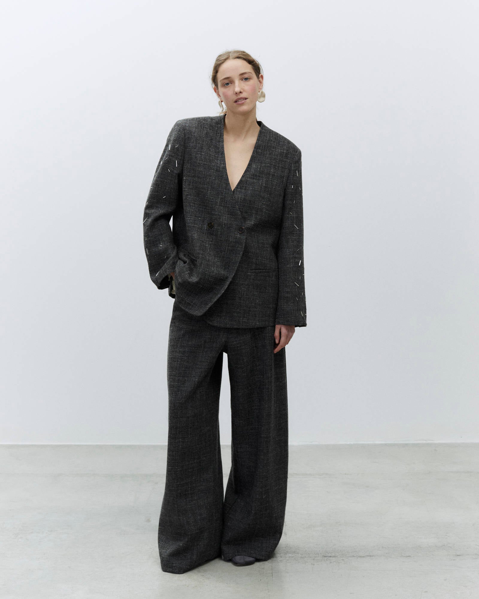 WOOL EMBROIDERY JACKET