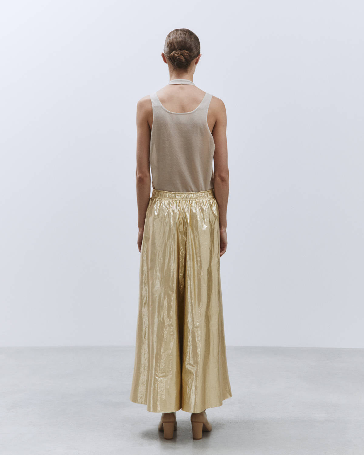 SHINY MAXI PANTSKIRT