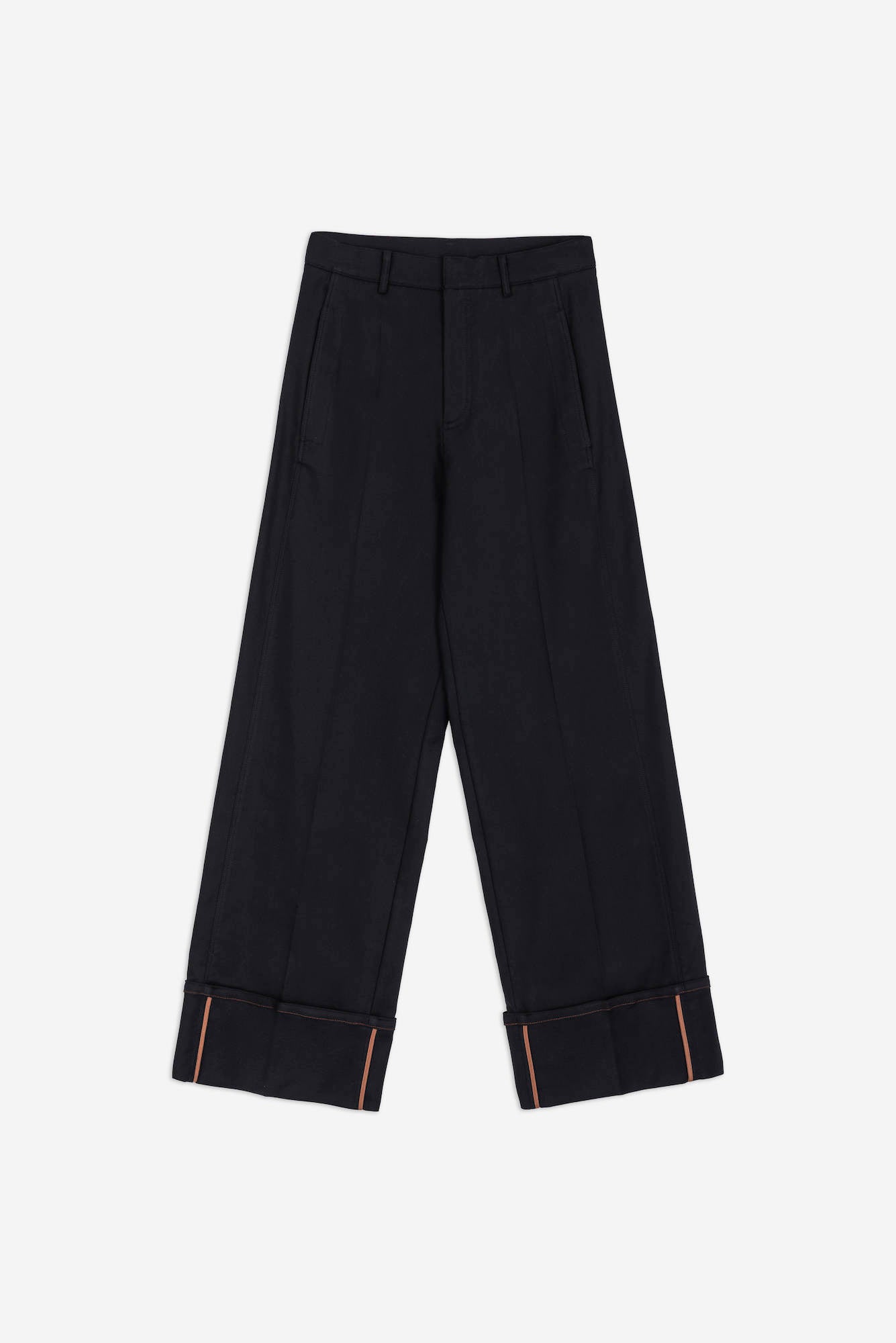PANTALONE WIDE LEG CON  IMPUNTURE