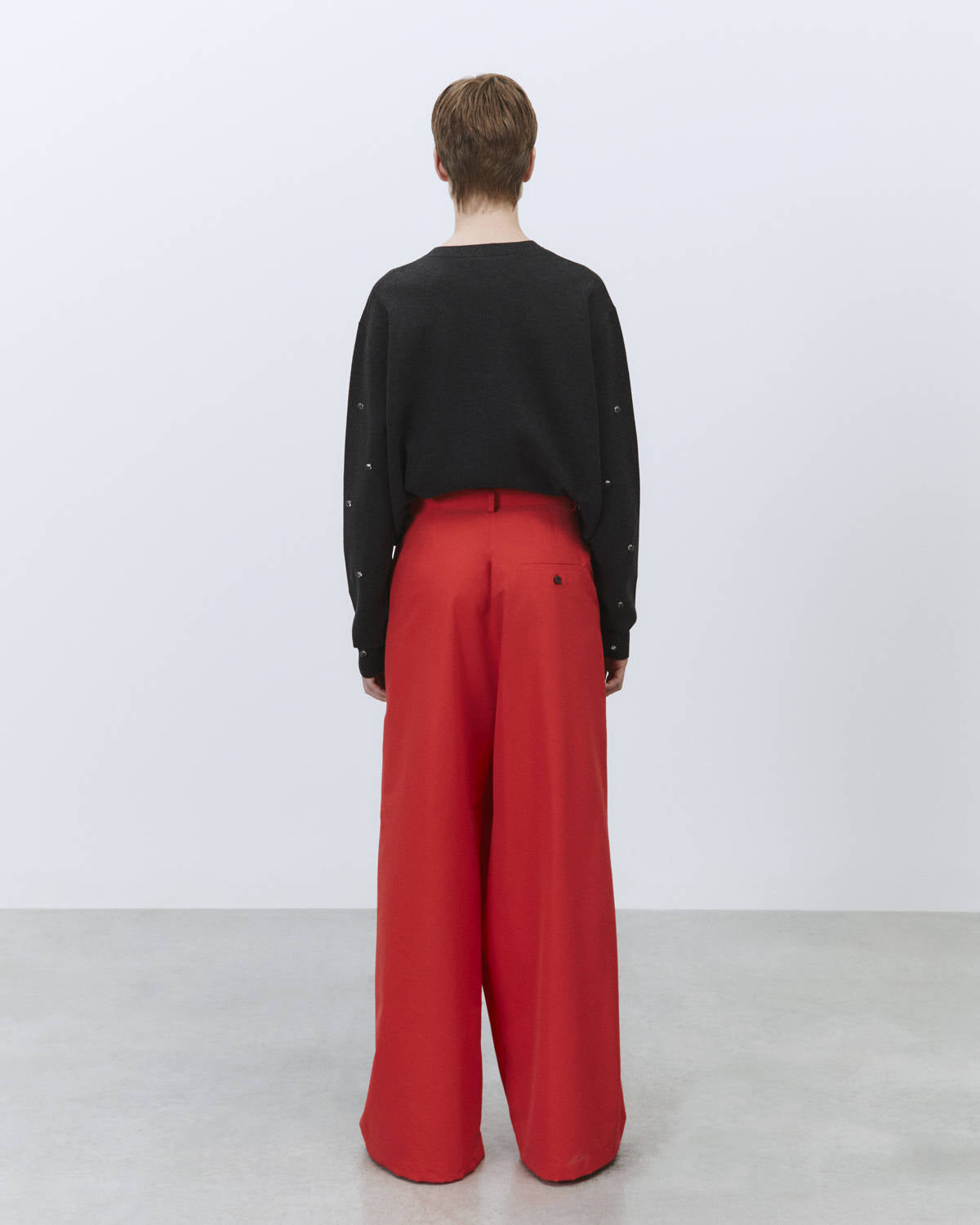 ASYMMETRIC WOOL TROUSERS