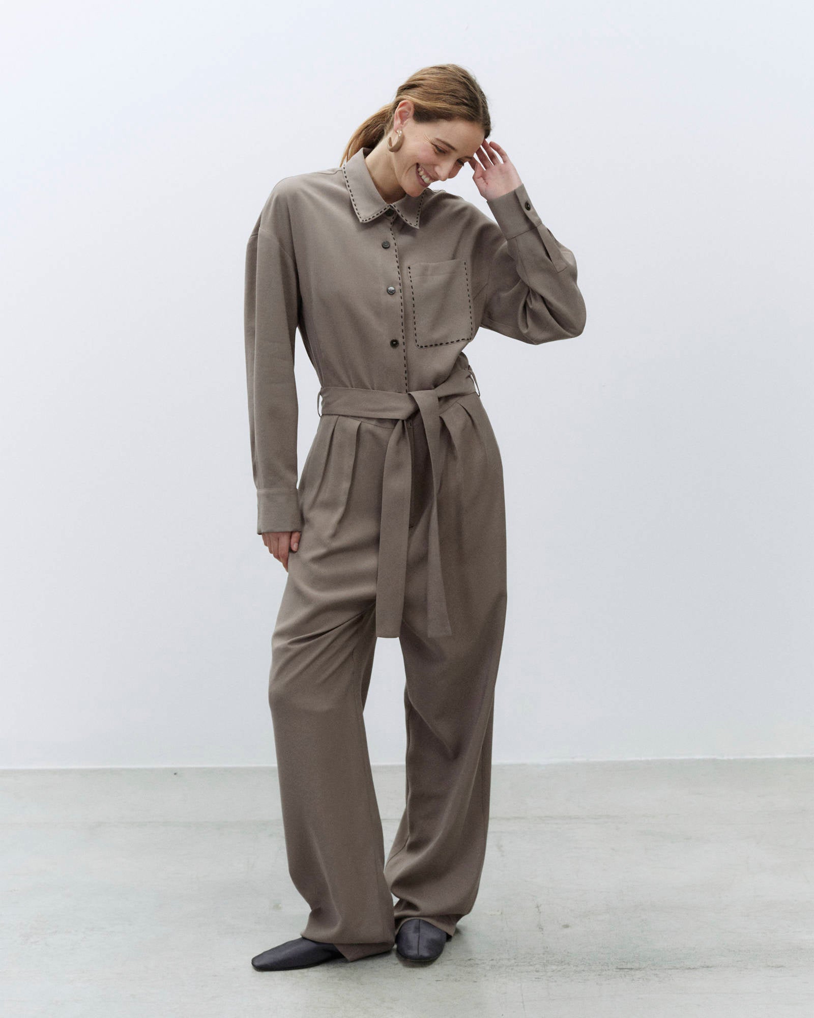 CUPRO EFFECT JUMPSUIT