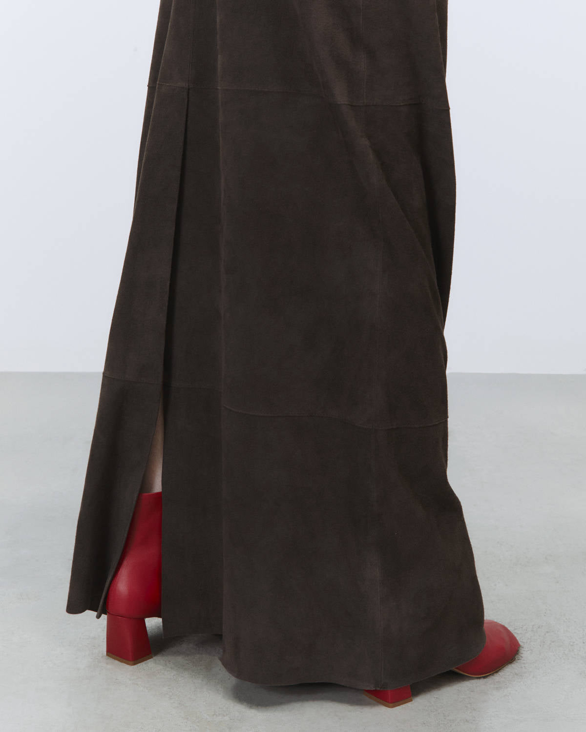 LONG SUEDE SKIRT