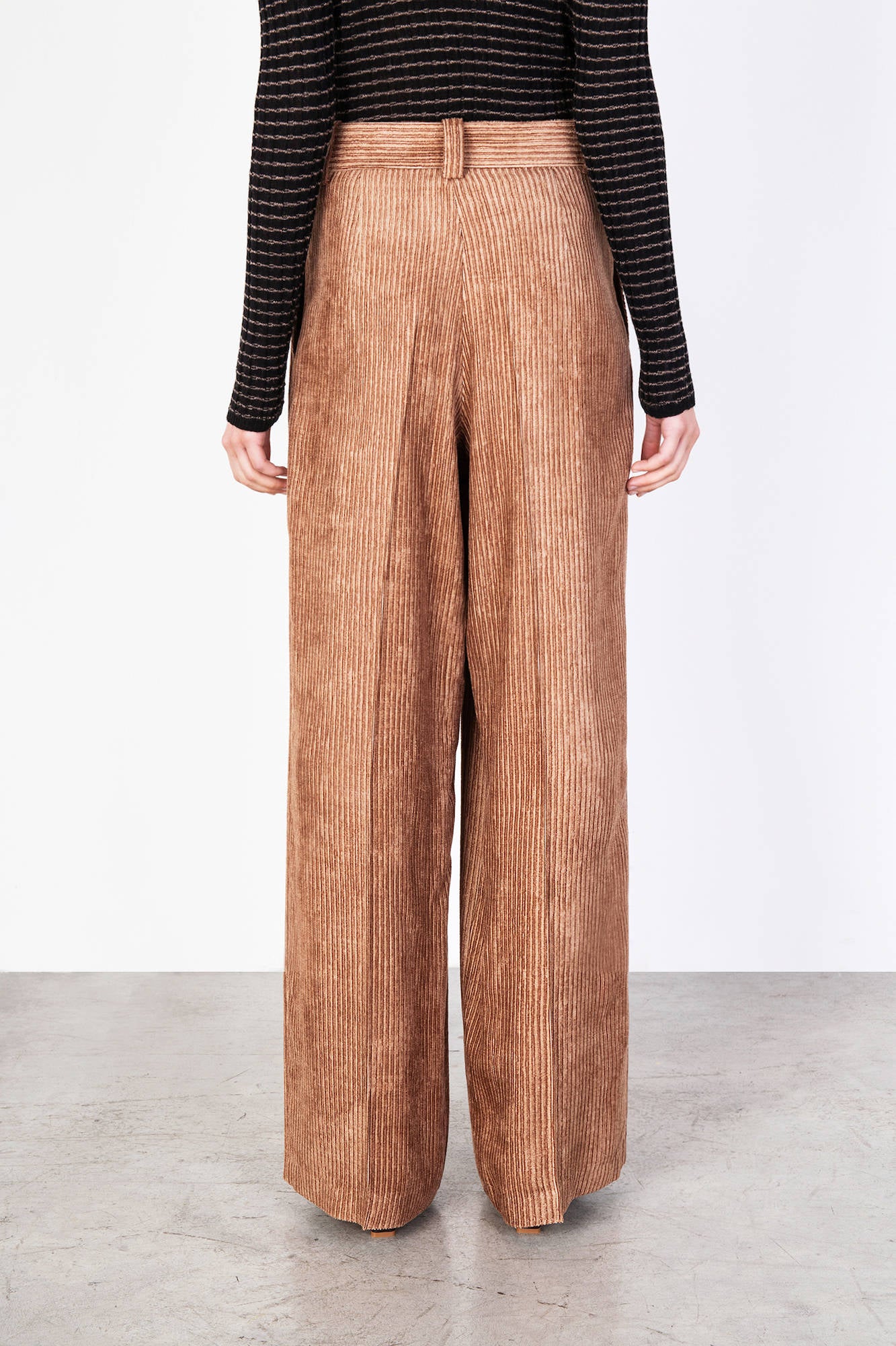 FLUID CORDUROY TAILORED TROUSERS