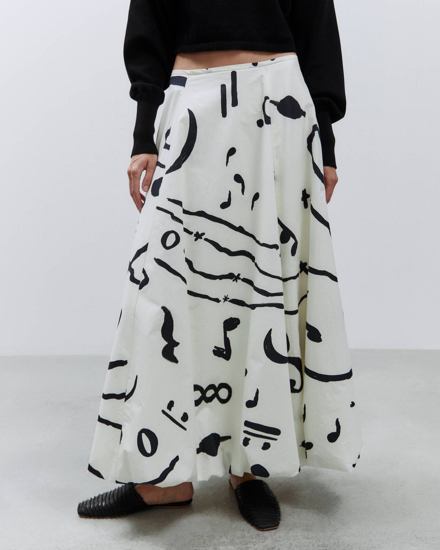 MAXI SKIRT BALLOON PRINTED COTTON