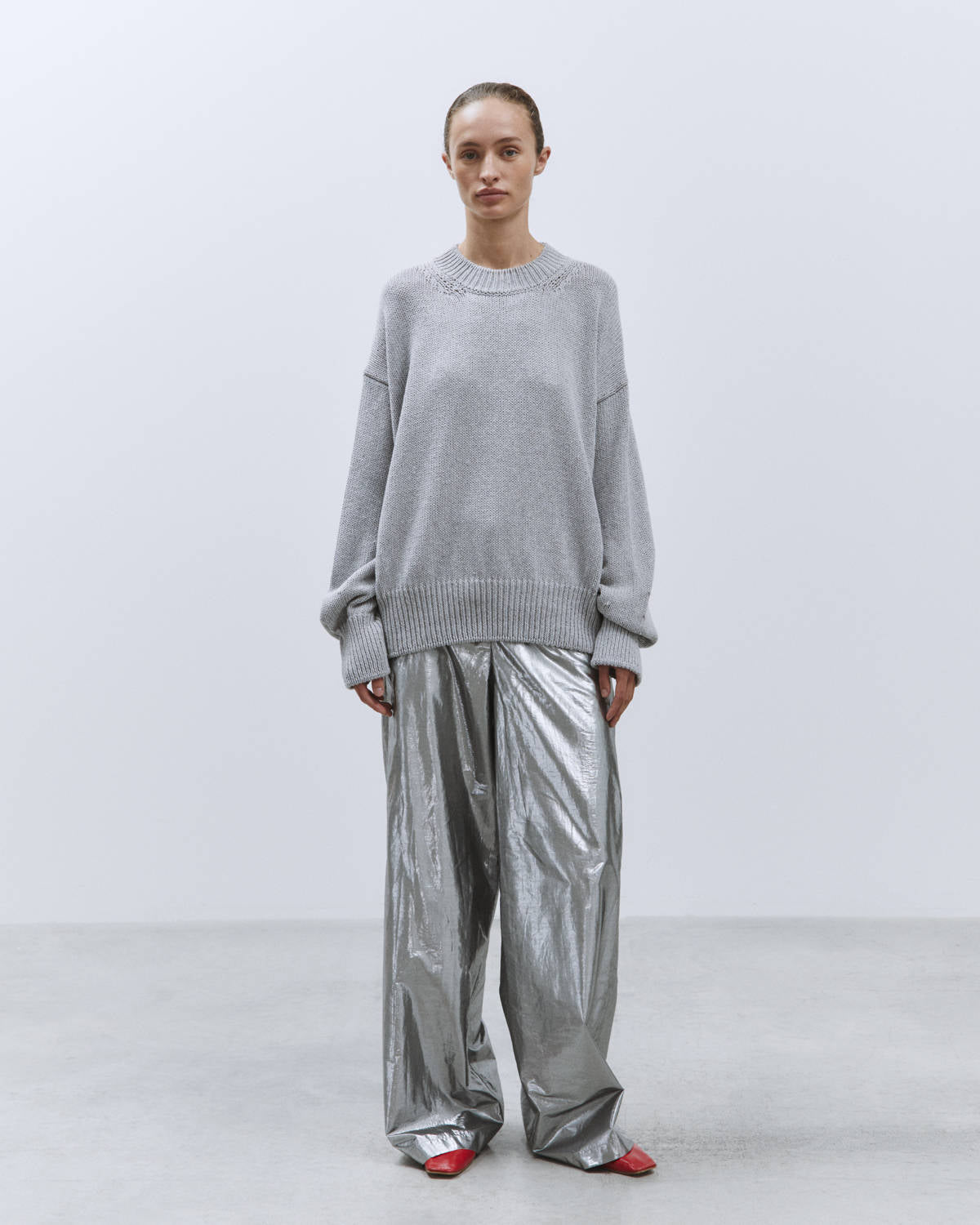 CREW NECK SWEATER Grey