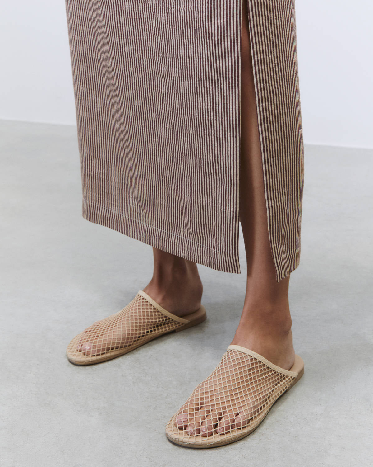 BAROLO MICRO STRIPED LOUNGEETTE SKIRT