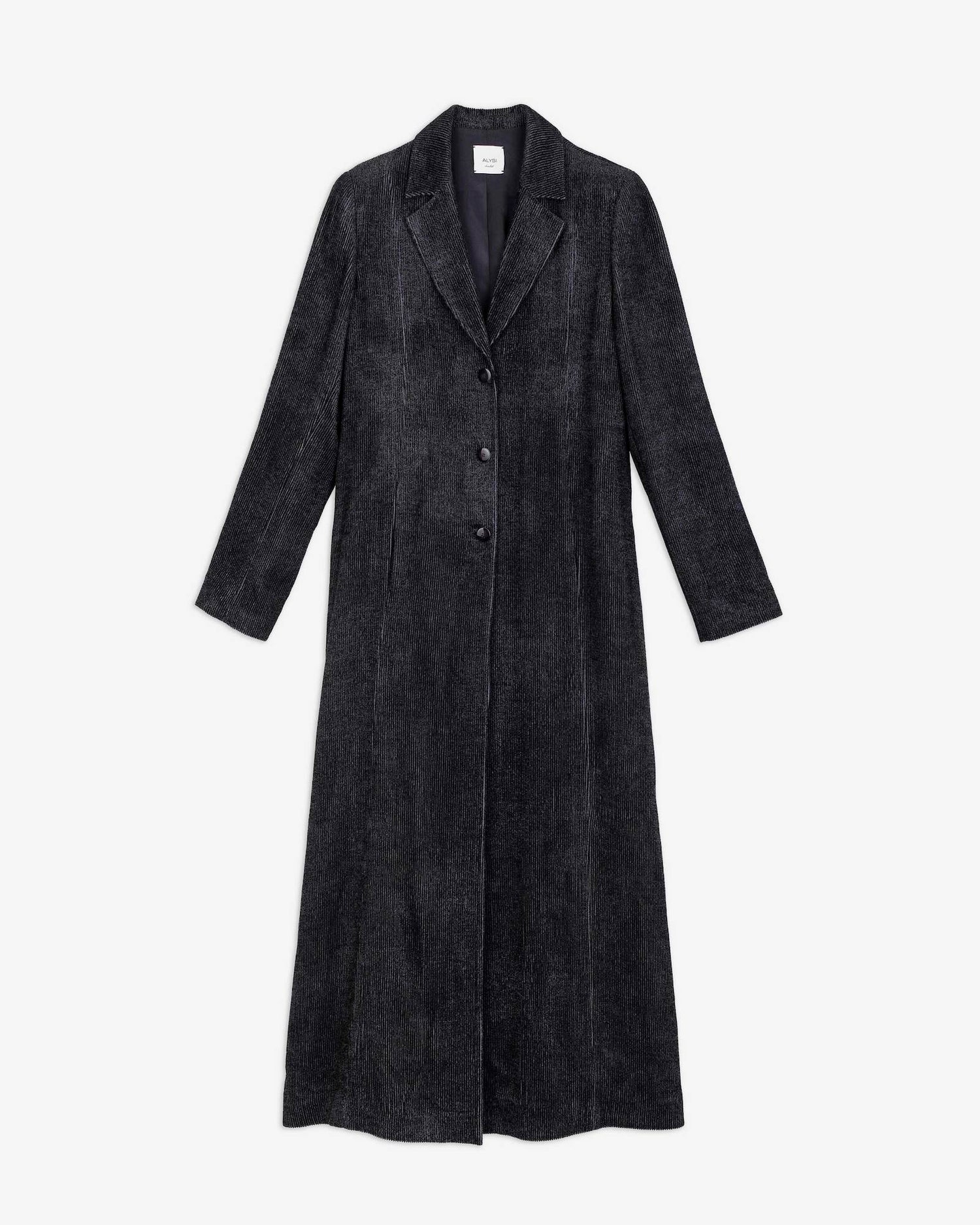 LONG MELANGE VELVET COAT