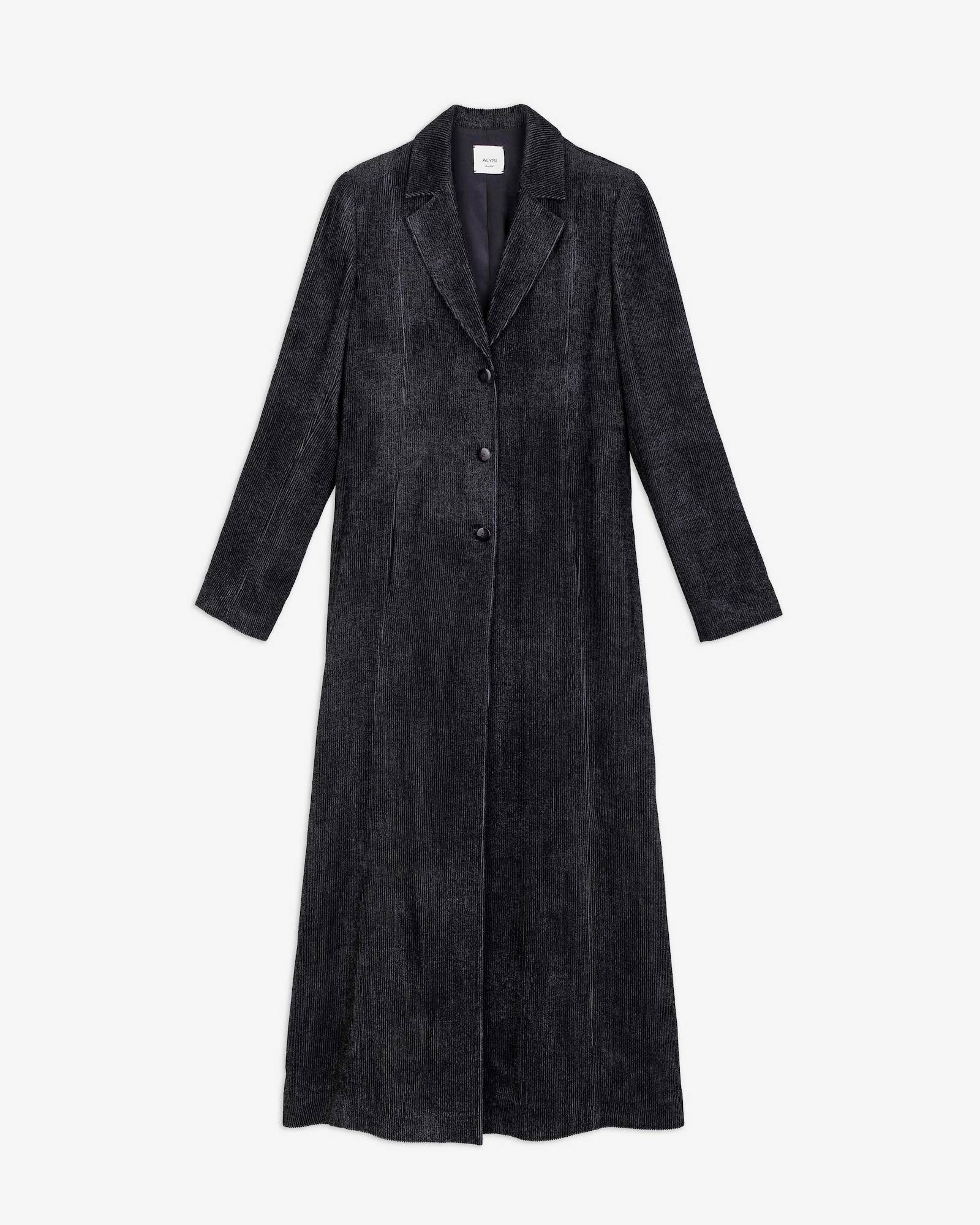 LONG MELANGE VELVET COAT