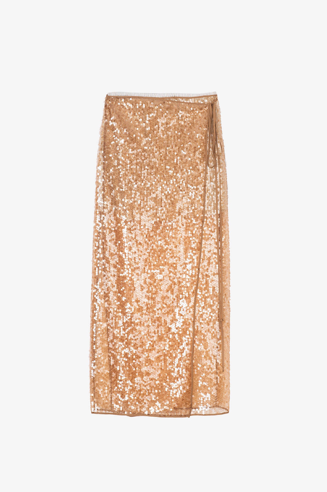 GOLD SEQUIN WALLET SKIRT Gold