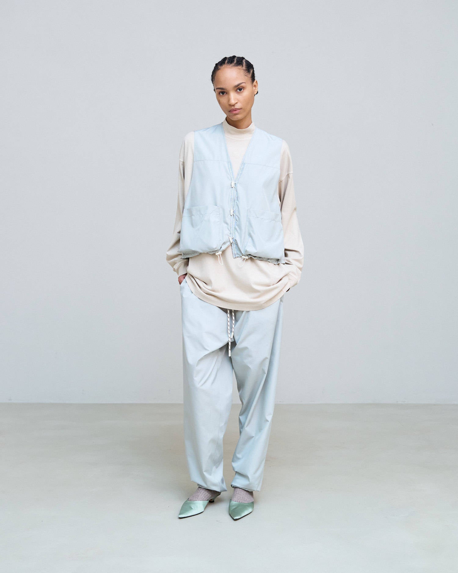NYLON VEST Sage