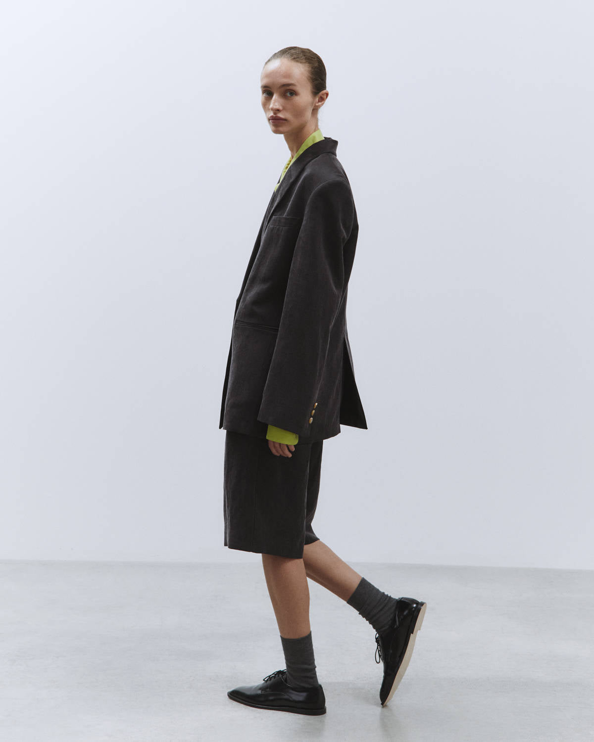 OVER BLAZER DOUBLE BREASTED Charcoal