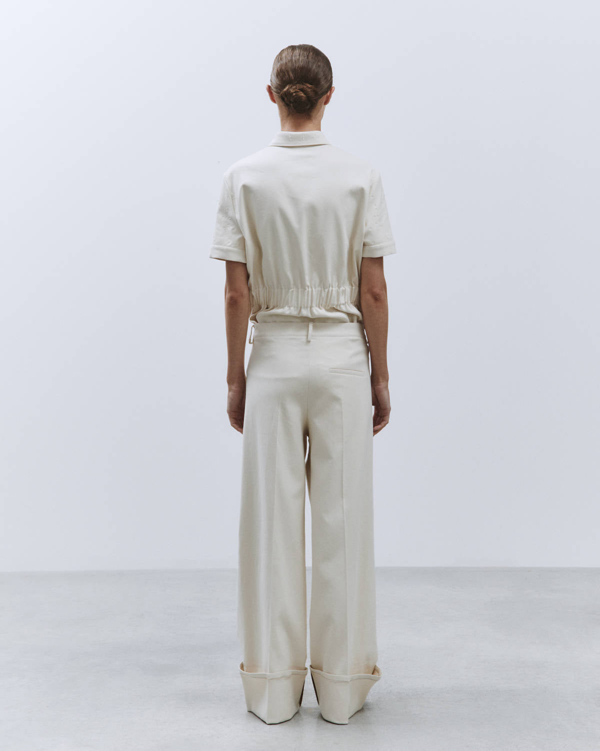 WIDE LEG PANTS WITH STITCHING